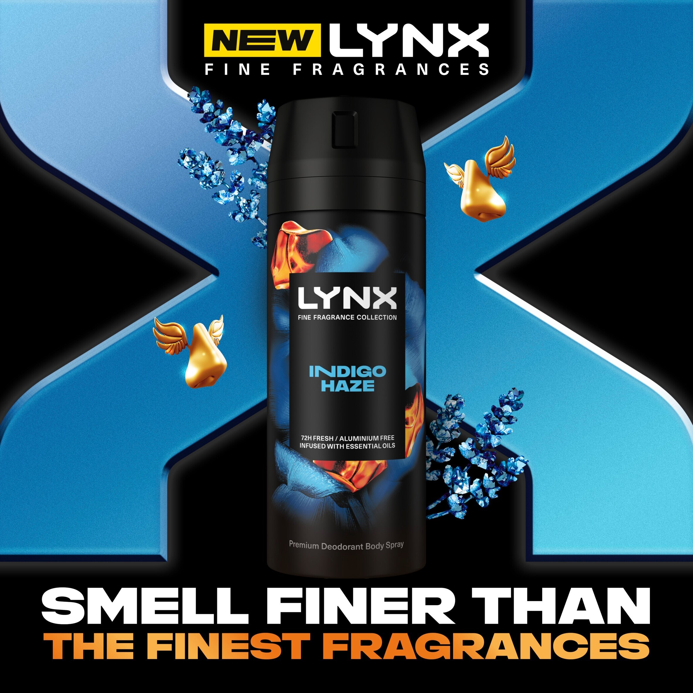 Lynx Indigo Haze 72h Fine Fragrance Premium Deodorant Bodyspray for Men 150ml thumbnail 2