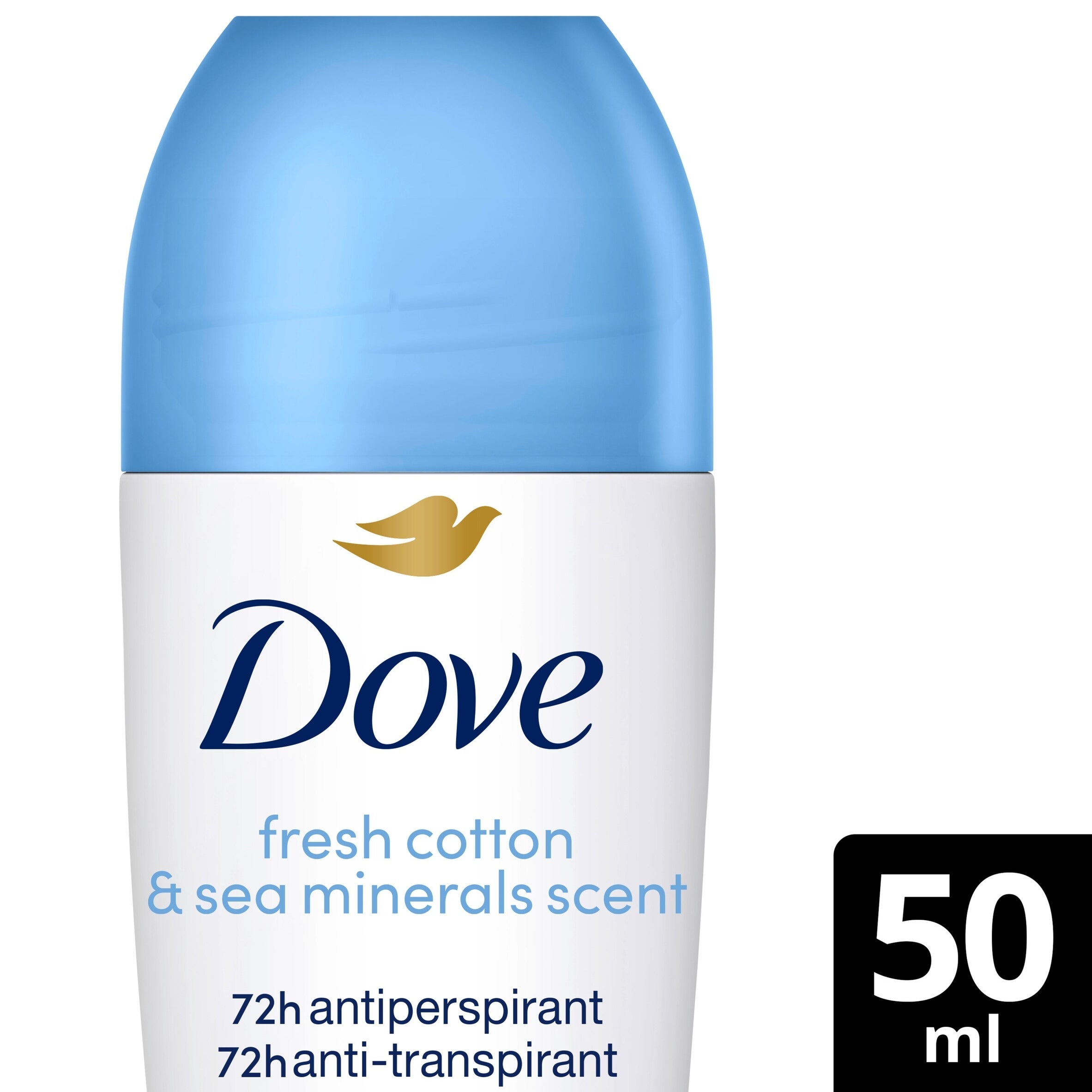 Dove Women Cotton & Sea Minerals 72h Roll-On Antiperspirant Deodorant 50ml