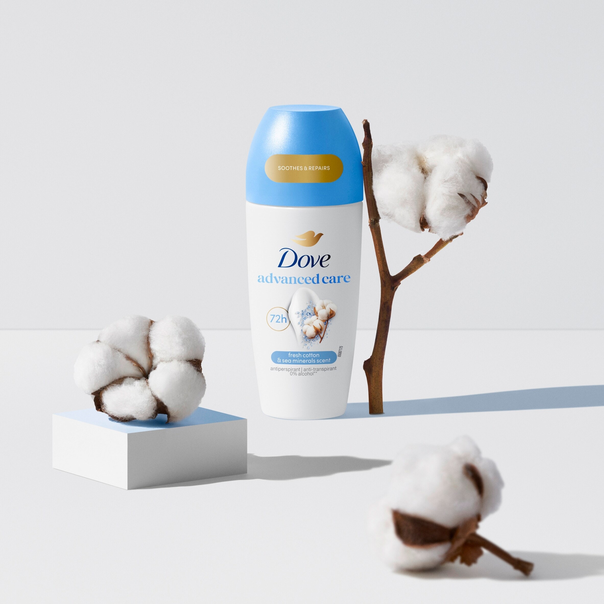 Dove Women Cotton & Sea Minerals 72h Roll-On Antiperspirant Deodorant 50ml thumbnail 3
