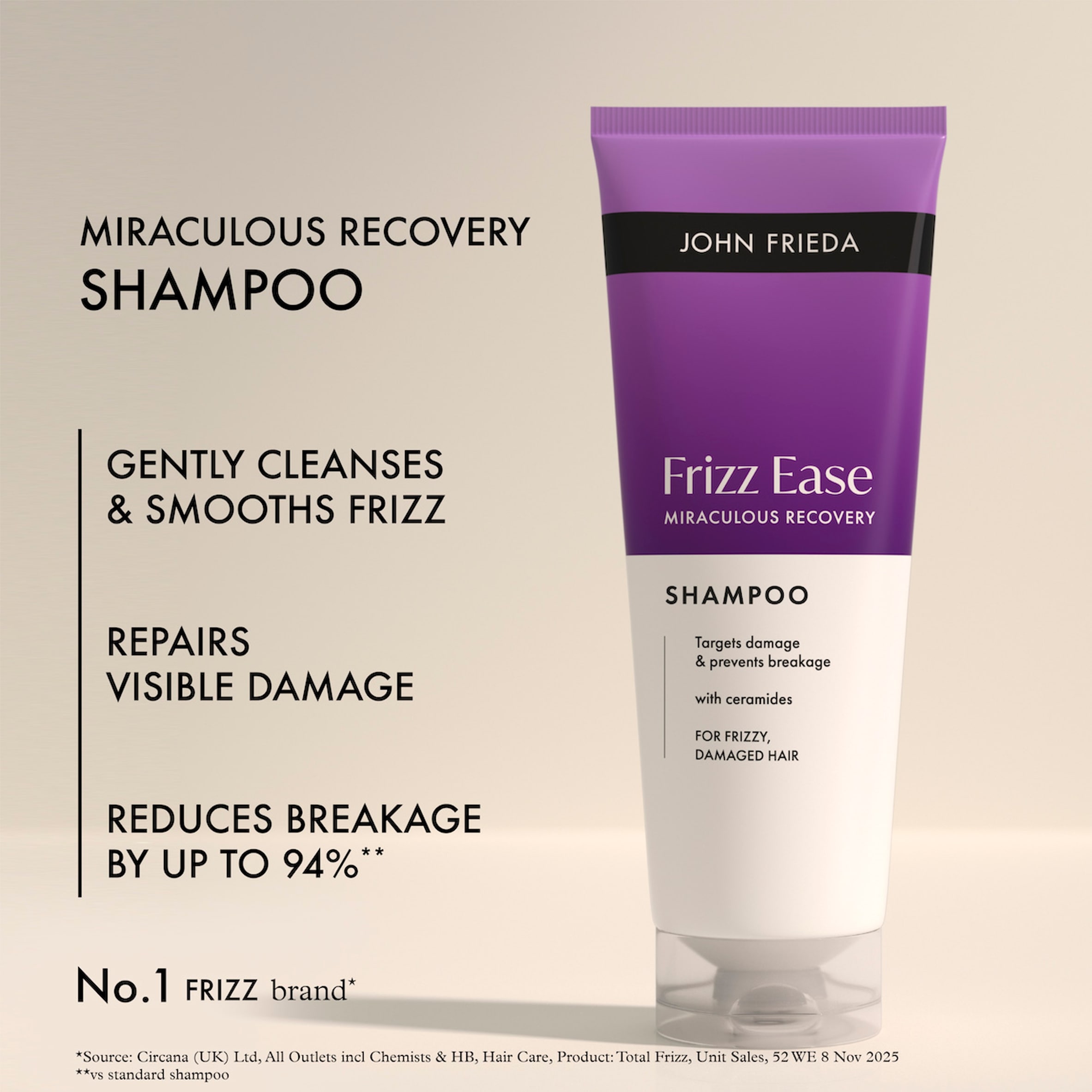 John Frieda Frizz Ease Miraculous Recovery Shampoo 175ml thumbnail 3