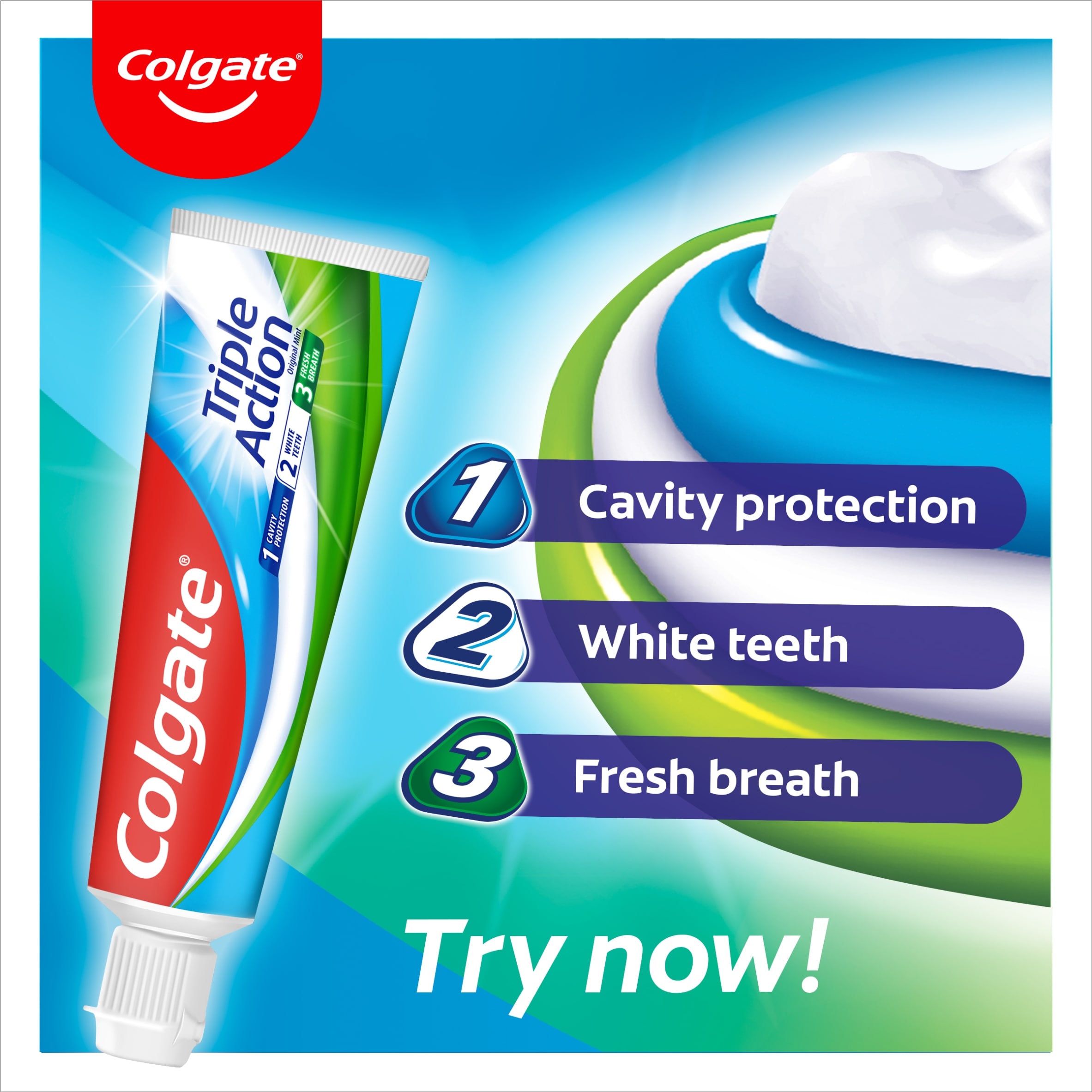Colgate Triple Action Toothpaste 75ml thumbnail 2