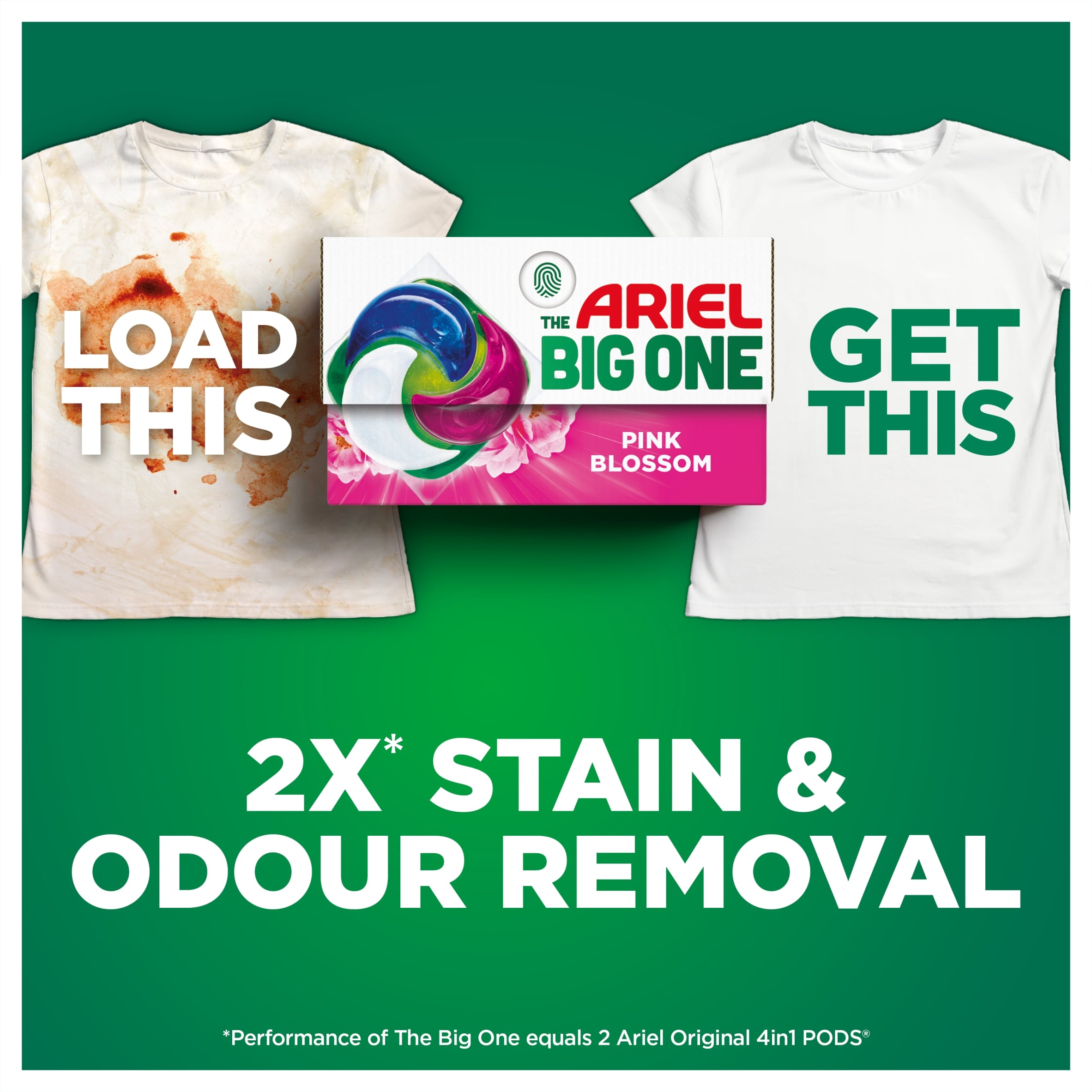Ariel The Big One Pink Blossom Washing Liquid Pods 21 Washes 762.3g thumbnail 4