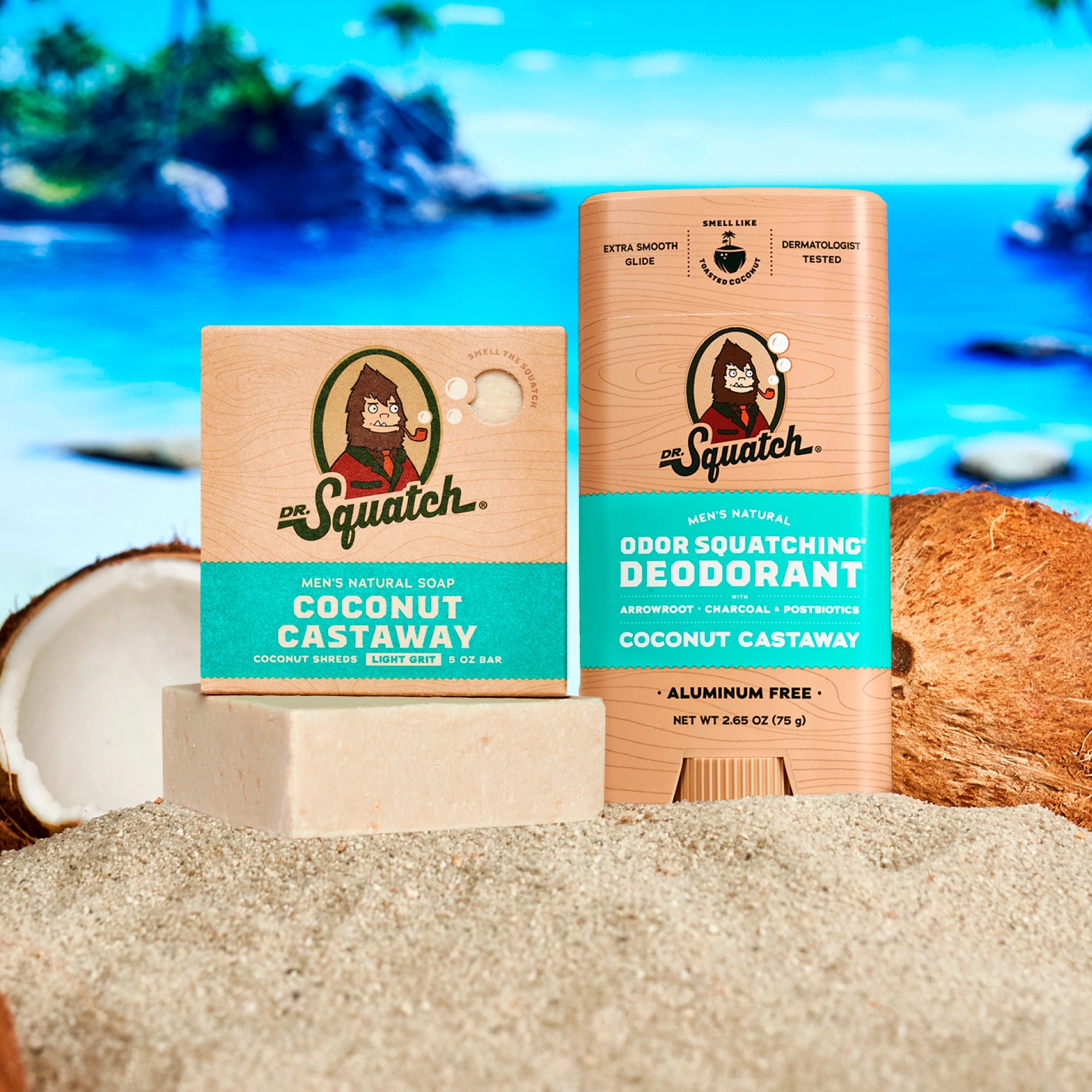 DR. Squatch Natural Stick Deodorant Coconut Castaway 75g thumbnail 5