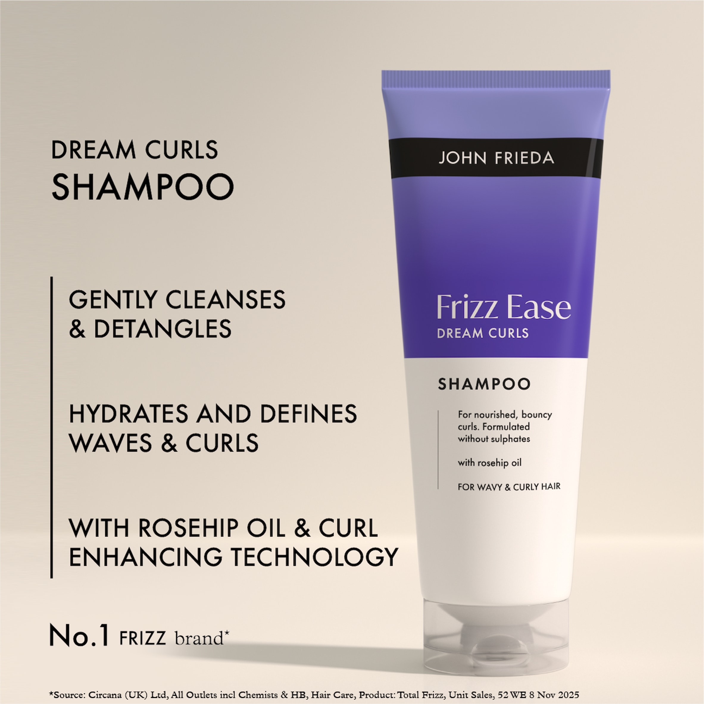 John Frieda Frizz Ease Dream Curls Curl Shampoo 250ml thumbnail 3