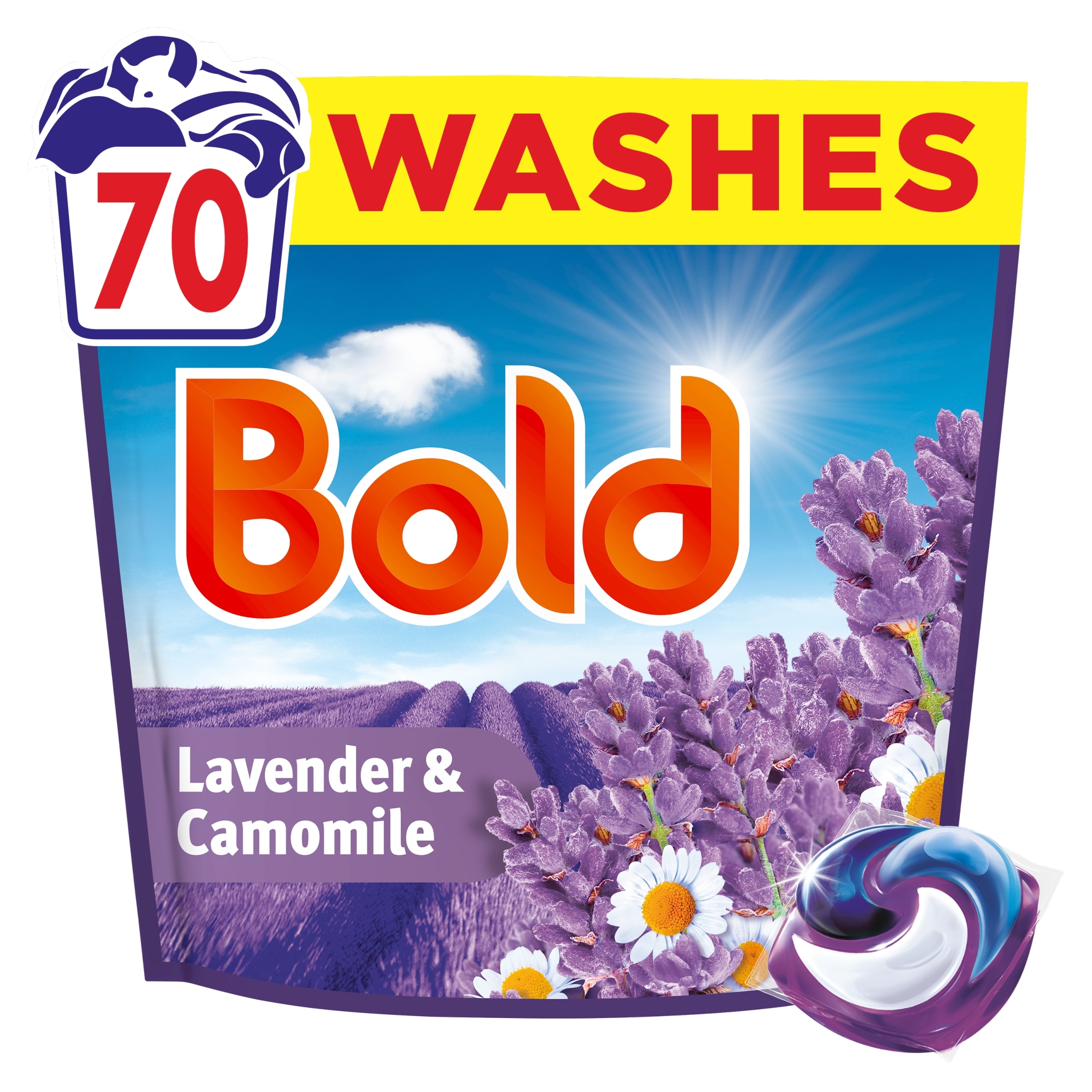 Bold Washing Liquid Pods Lavender & Camomile 70 washes 1379g