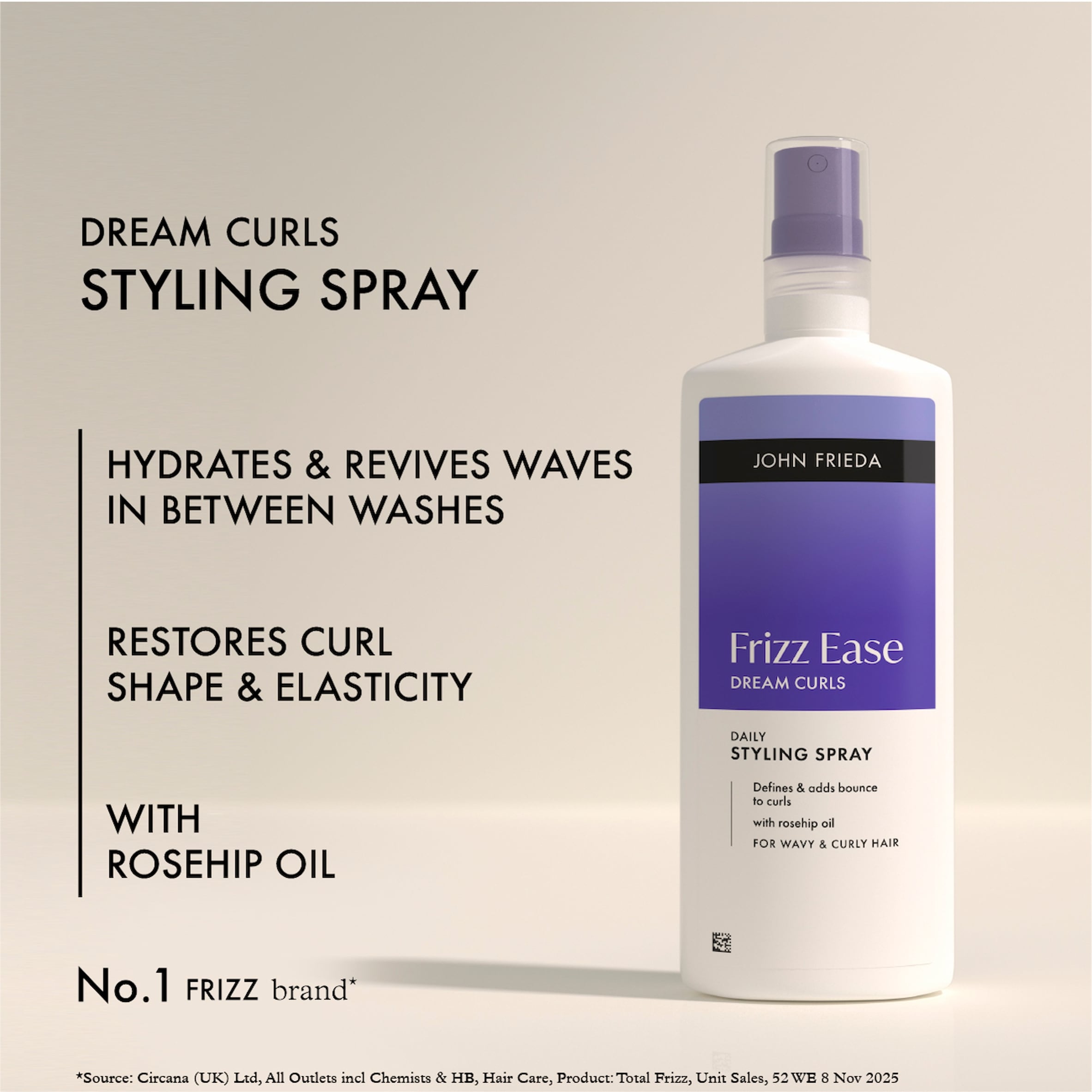 John Frieda Frizz Ease Dream Curls Styling Spray 200ml thumbnail 3