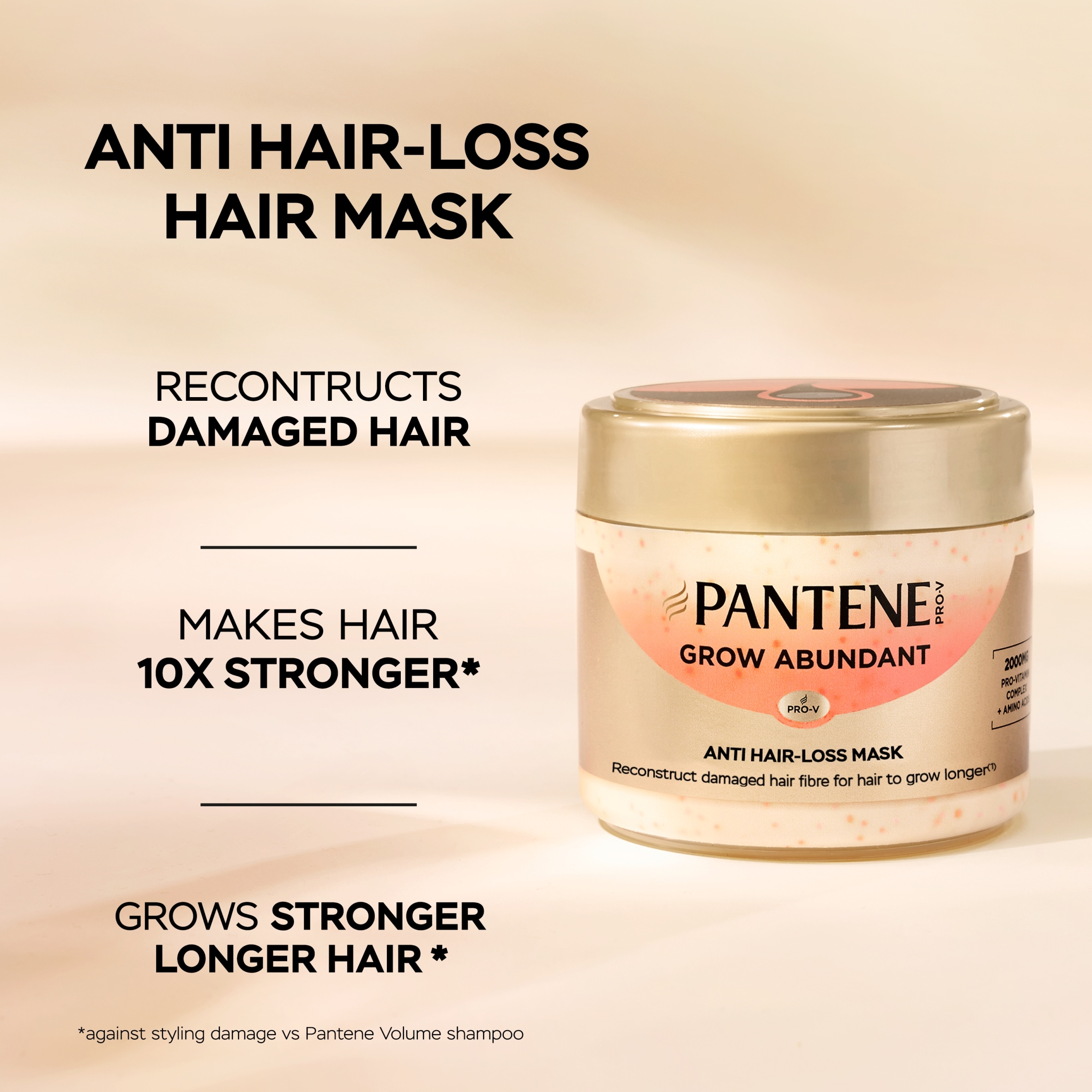 Pantene Grow Abundant Anti Hair Loss Mask 300ml thumbnail 2