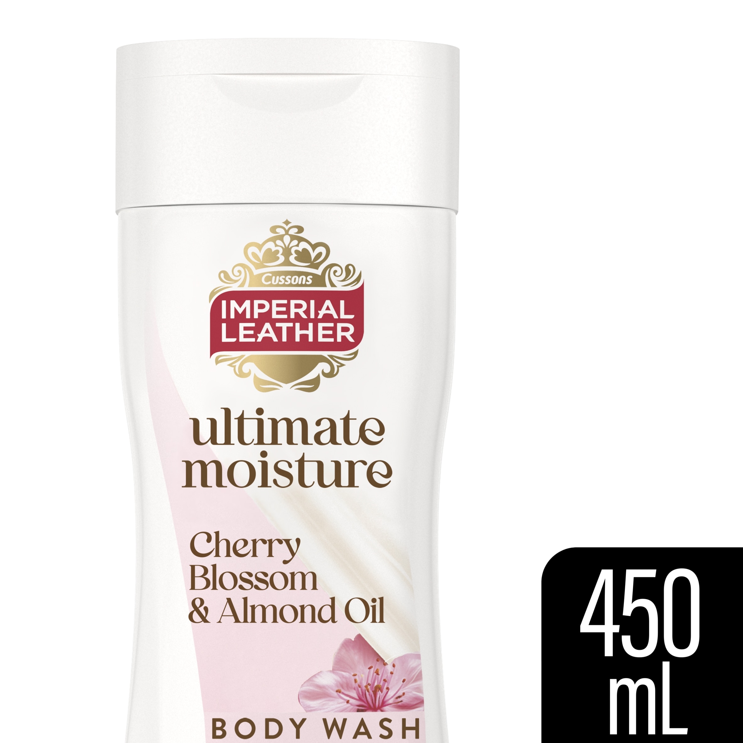 IMPERIAL LEATHER ULTIMATE MOISTURE CHERRY BLOSSOM & ALMOND OIL BODY WASH 450 ML