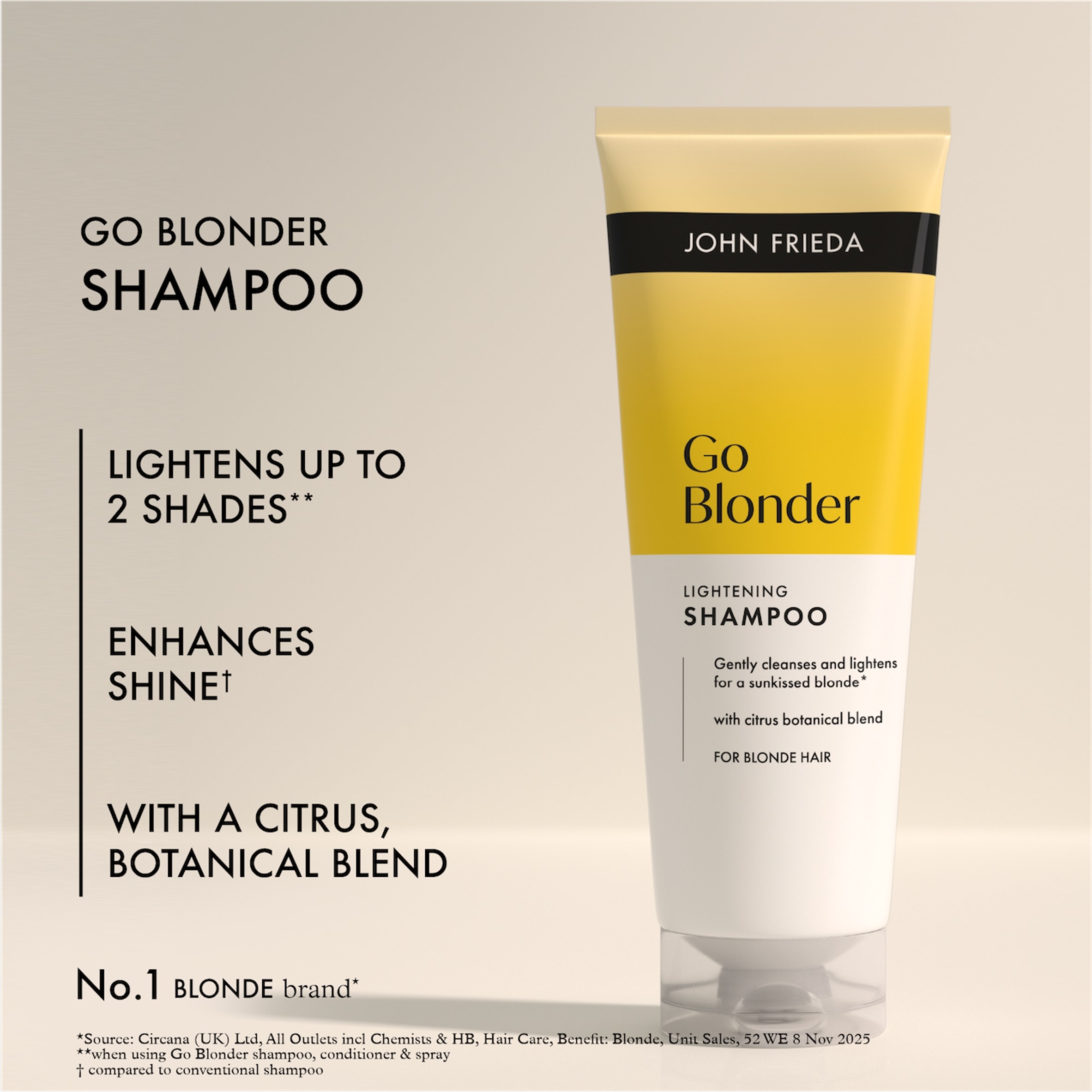 John Frieda Go Blonder Lightening Shampoo 250ml thumbnail 3