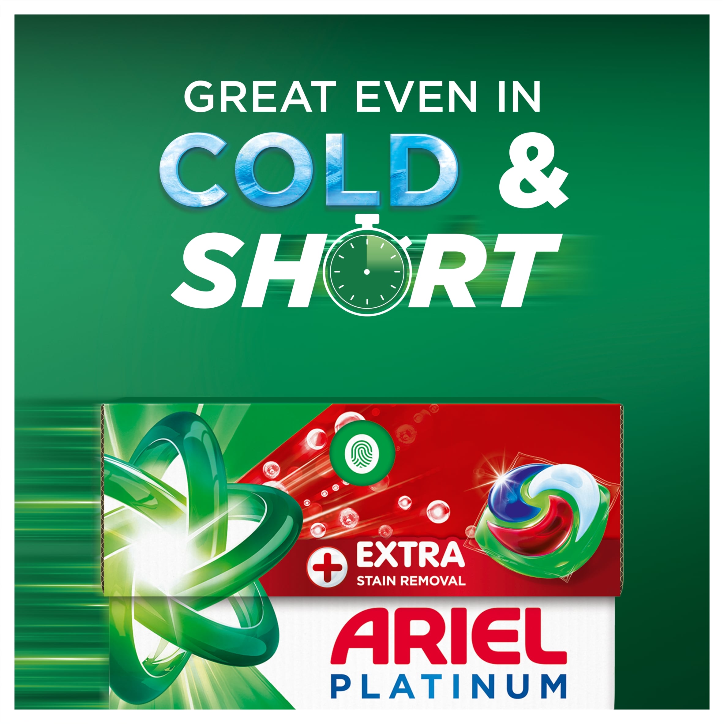 Ariel Platinum Washing Pods Extra Stain Removal 60 Washes 1368g thumbnail 3