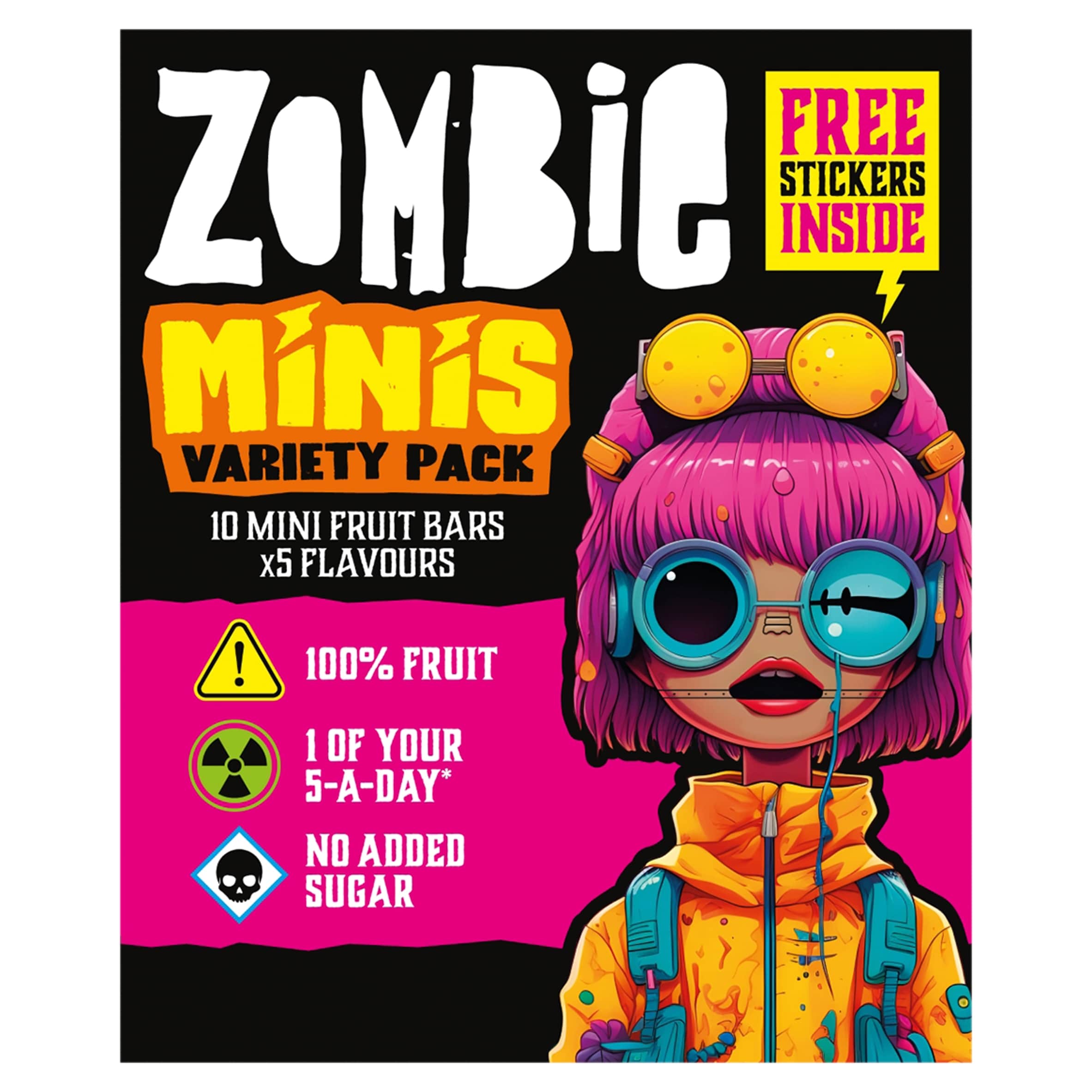 Zombie Mini Fruit Snack Bar Variety Multipack 10x13g