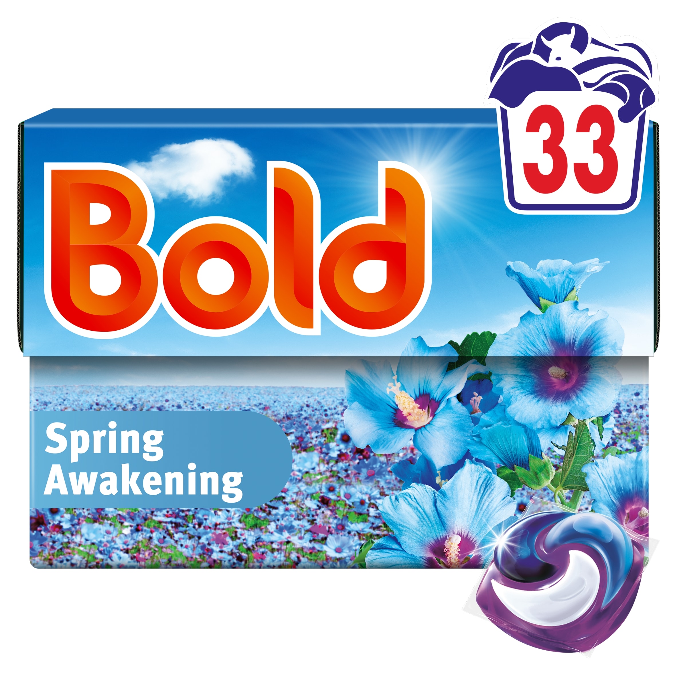 Bold Washing Liquid Pods Spring Awakening 33 washes 650.1g