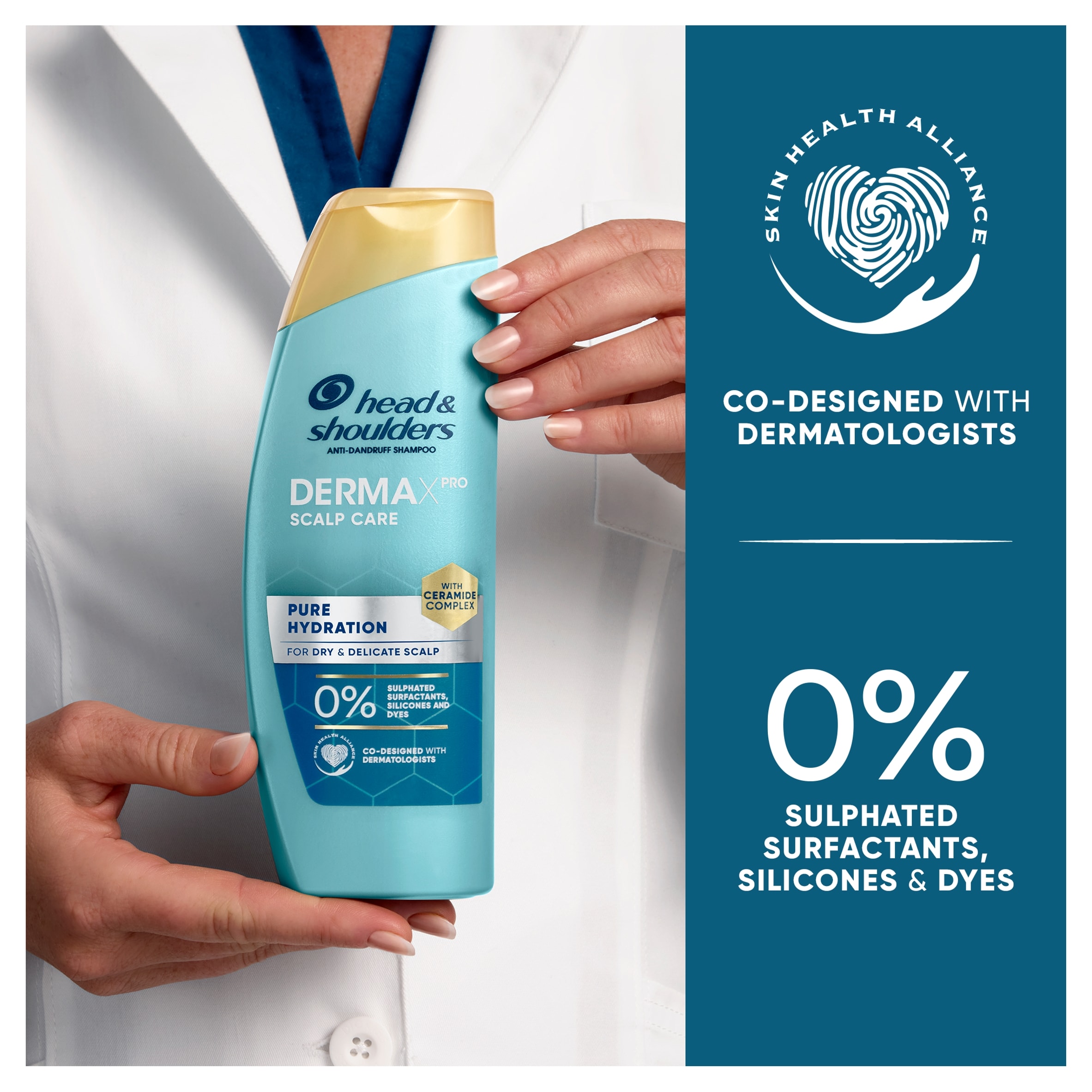 Head & Shoulders Anti- Dandruff Shampoo Derma X Pro Scalp Care Pure Hydration 300ml  thumbnail 2