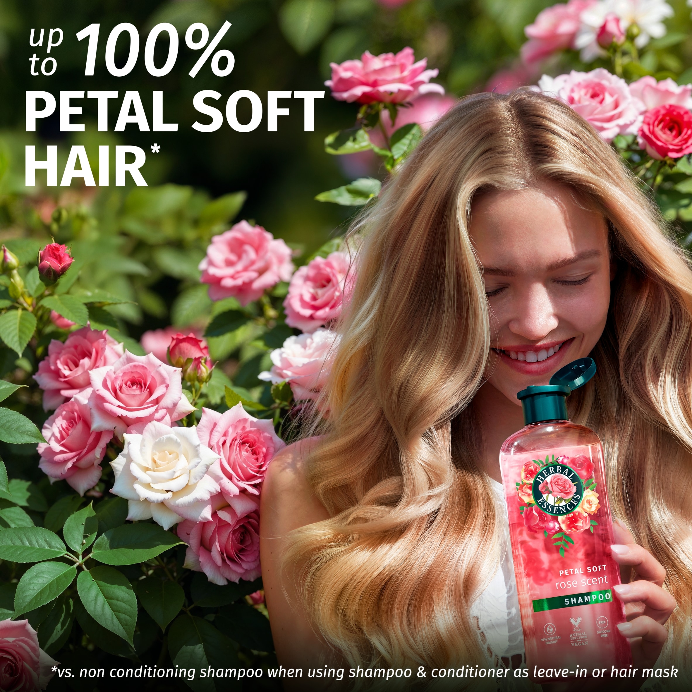 Herbal Essences Petal Soft Rose Scent Conditioner 350ML thumbnail 3