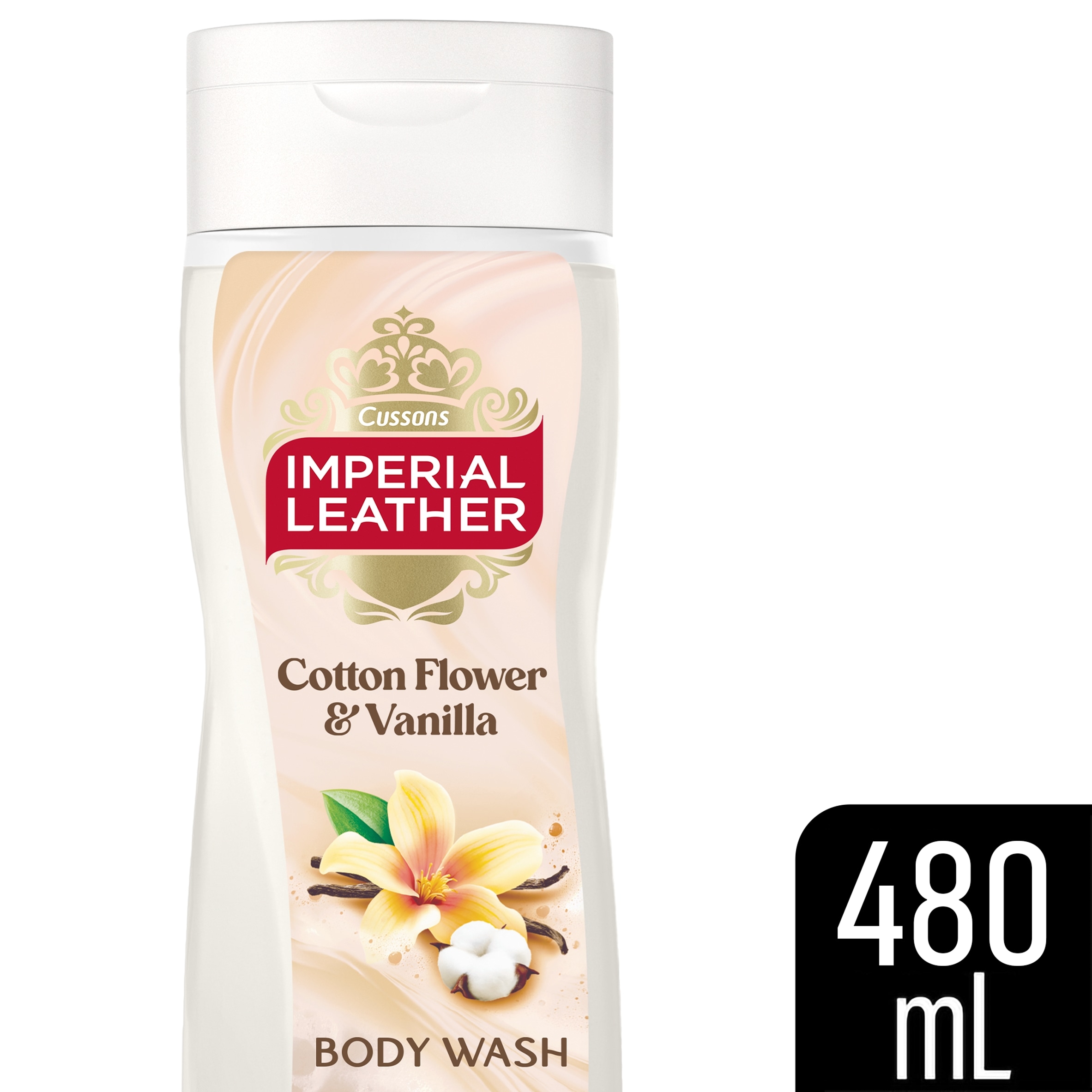 IMPERIAL LEATHER BODYWASH COTTON FLOWER & VANILLA 480ML