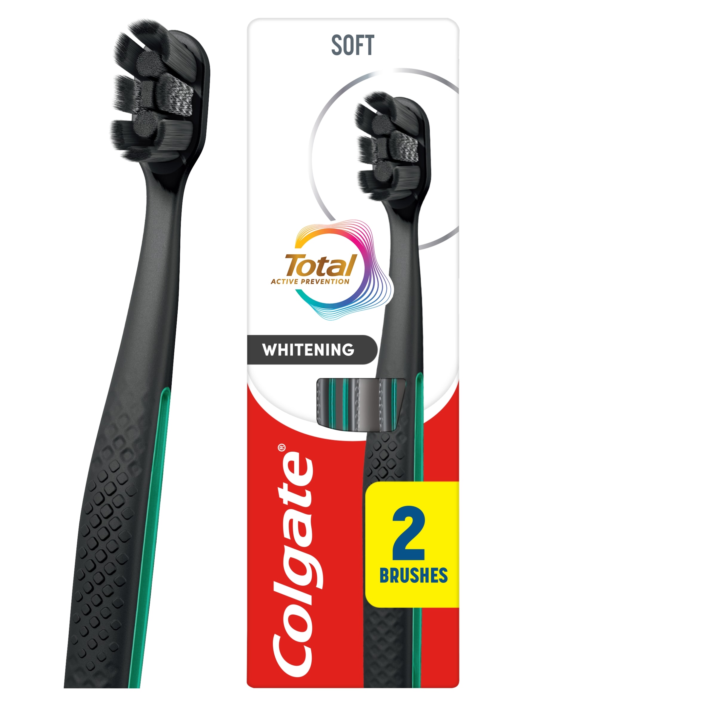Colgate Total Active Prevention Whitening Soft Toothbrush 2 Pack