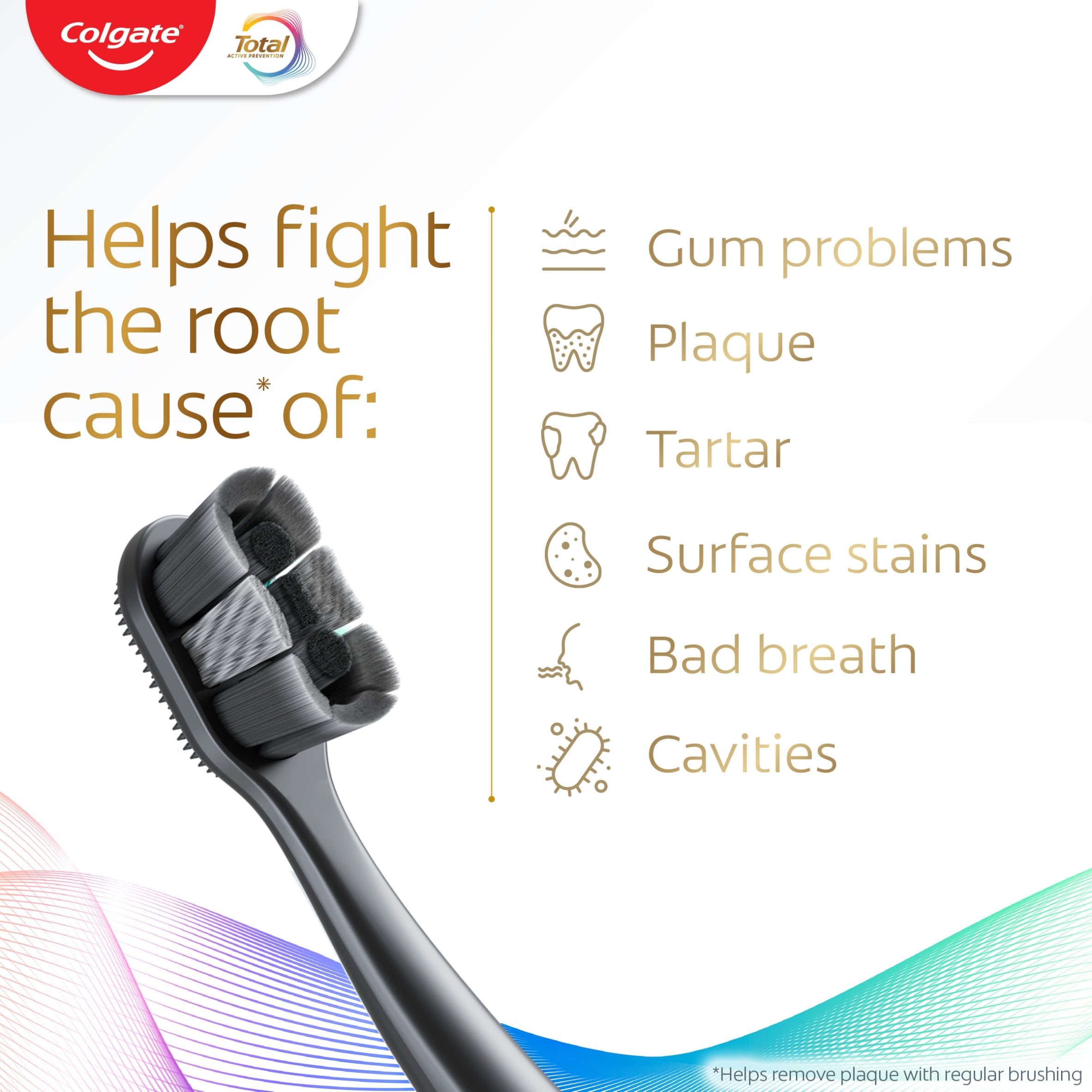 Colgate Total Active Prevention Whitening Soft Toothbrush 2 Pack thumbnail 2