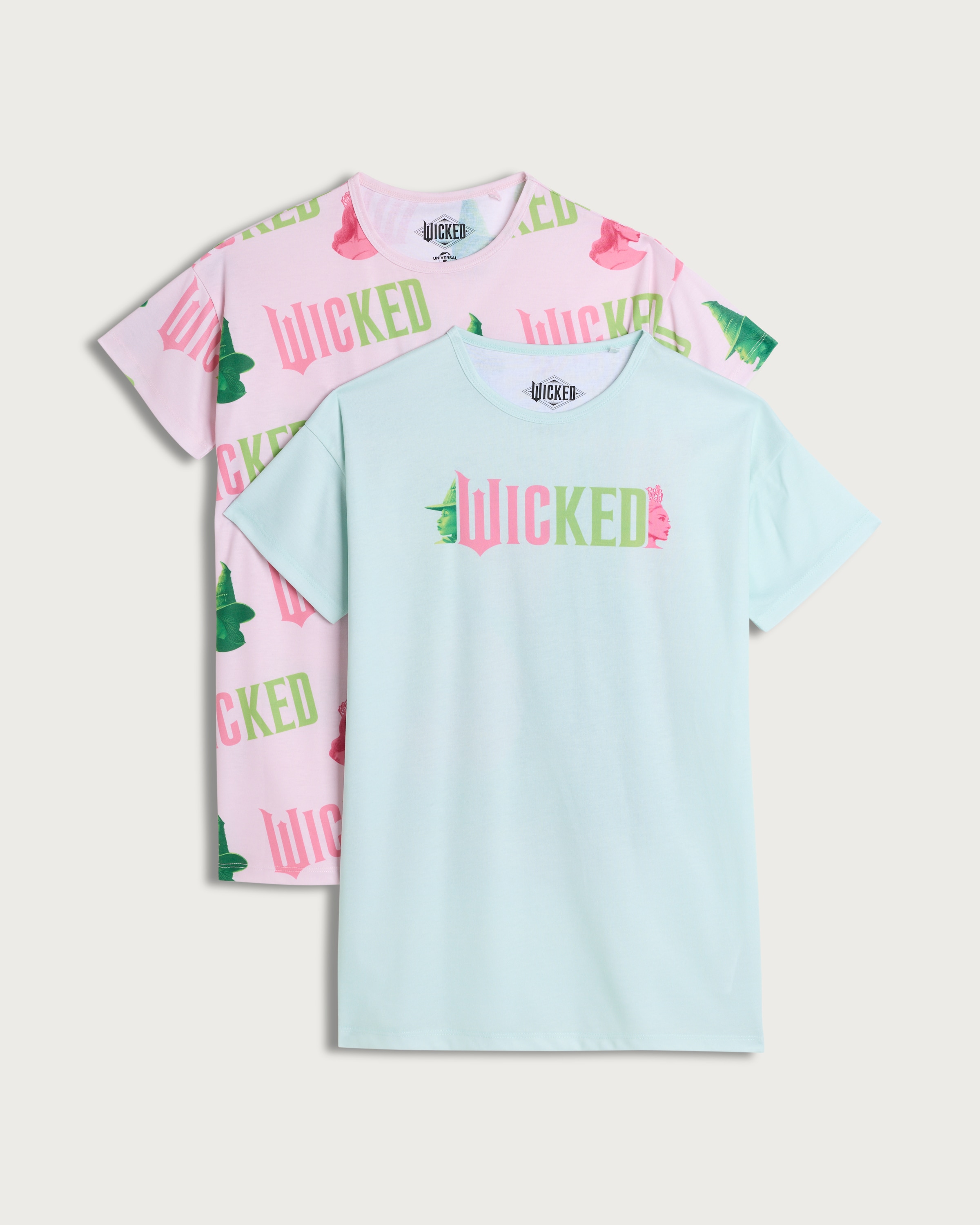 Wicked 2-Pack Pyjama Nightdresses in Multi
