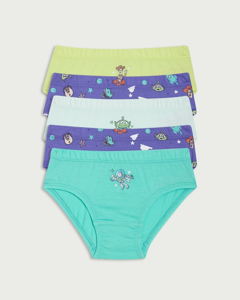 Disney Toy Story 5-Pack Pure Cotton Print Briefs in Multi