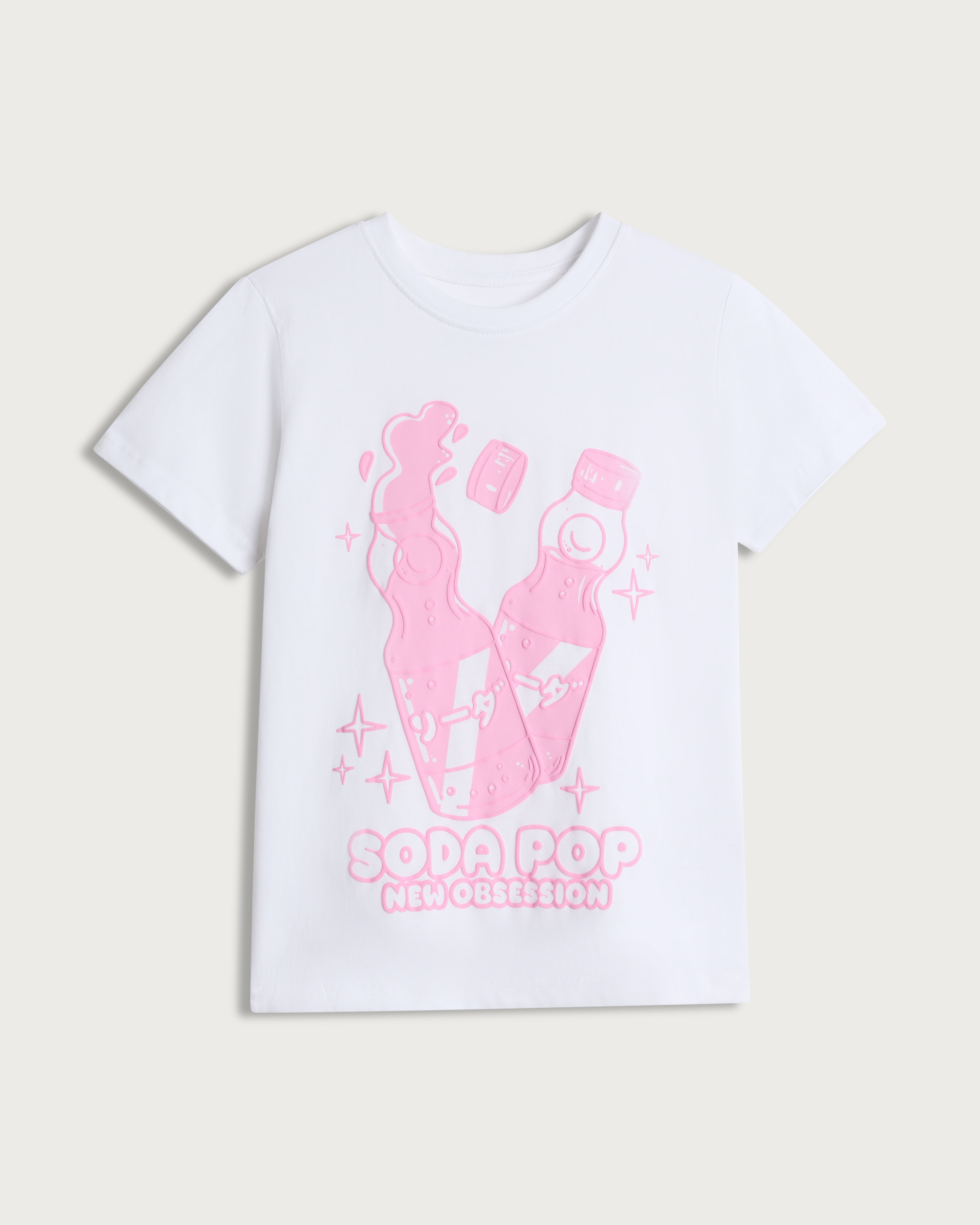 F&F Girls Pure Cotton K-Pop Soda Pop Print T-Shirt in Multi thumbnail 4