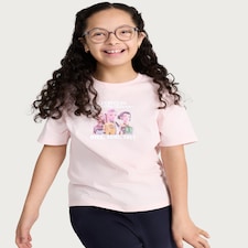 K-Pop Demon Hunters Print Pure Cotton T-Shirt in Pink