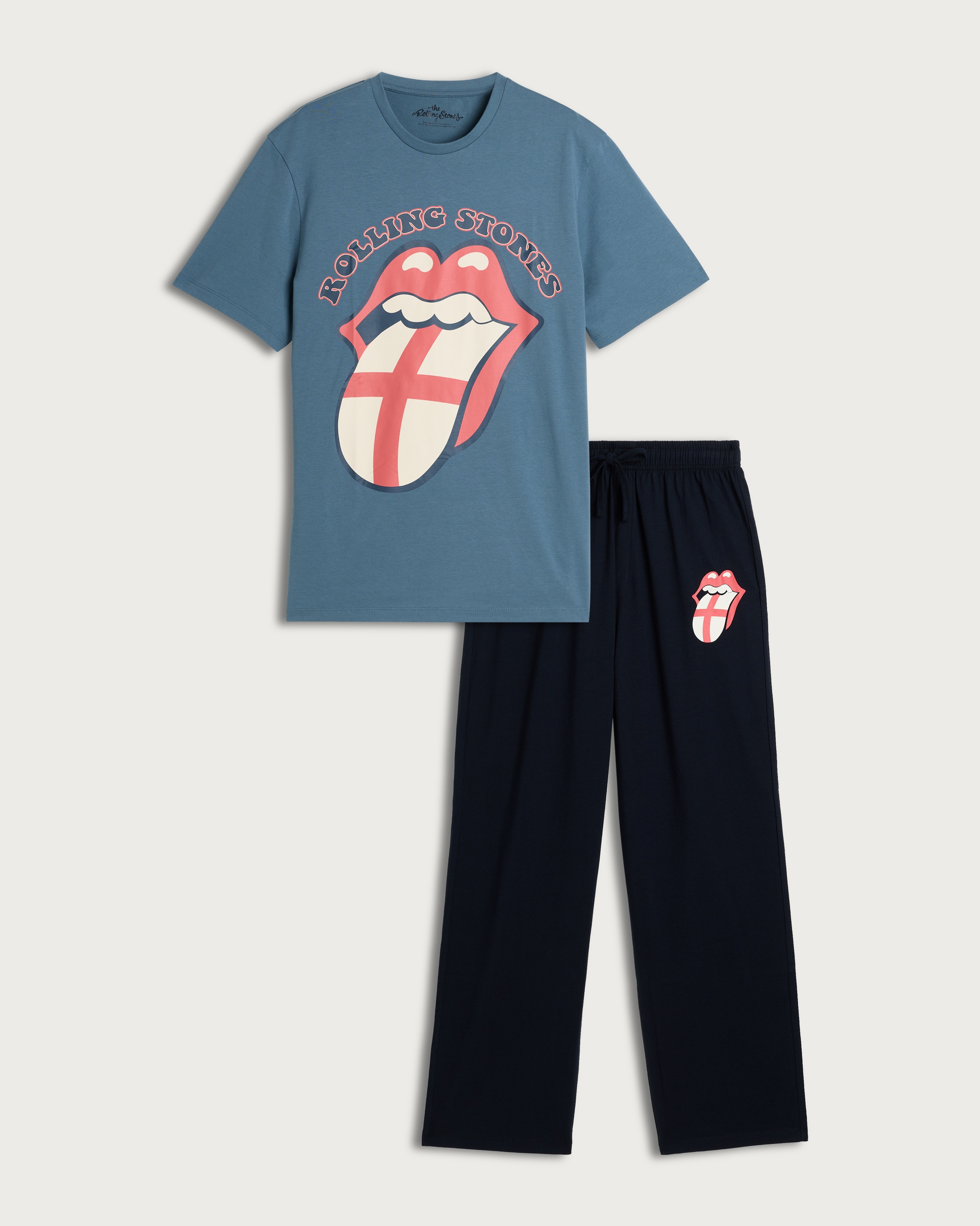 Rolling Stones Pure Cotton Pyjama Set in Multi