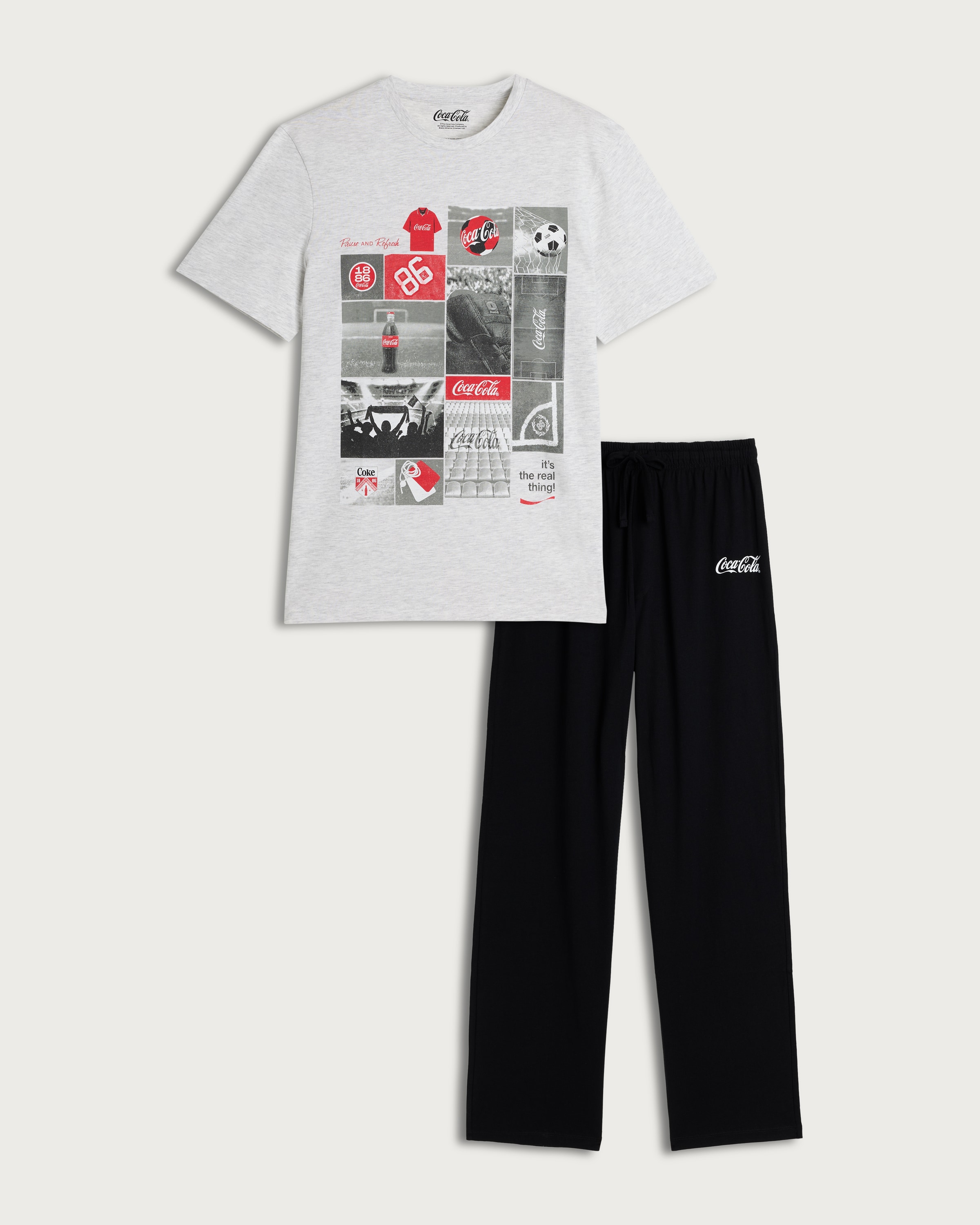 Coca-Cola Cotton Rich Pyjama Set in Multi