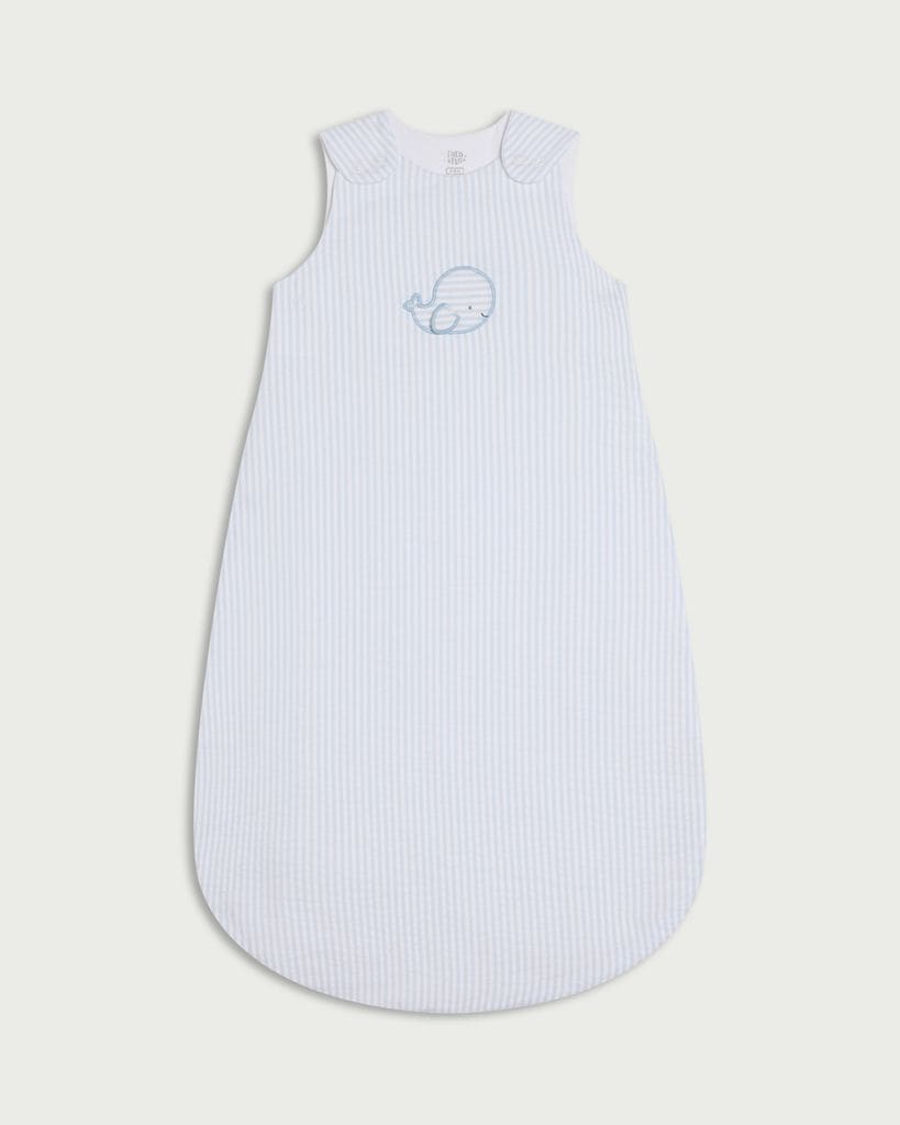 F&F Baby Pure Cotton Striped 1.5 Tog Sleeping Bag in Grey