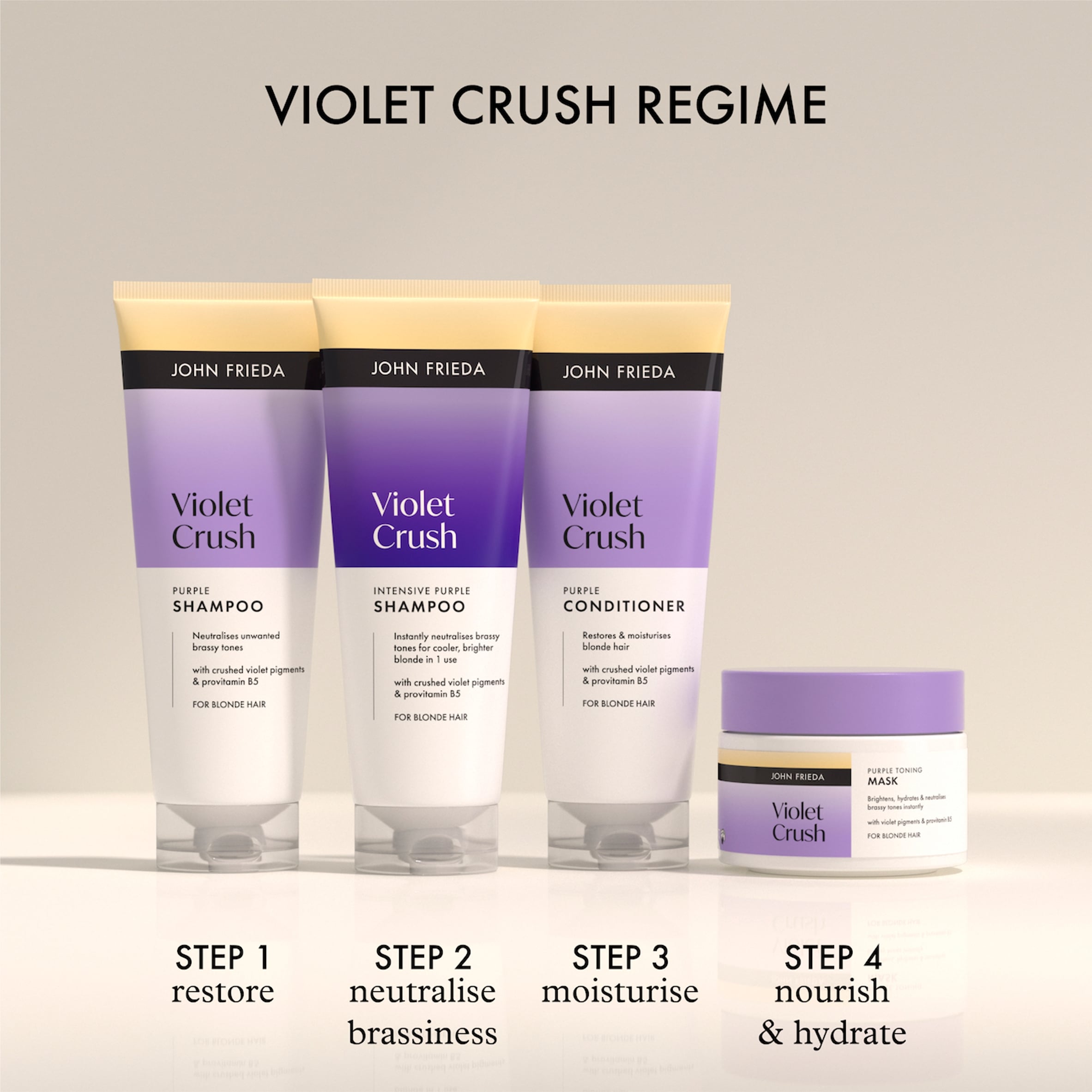 John Frieda Violet Crush Purple Shampoo 250ml thumbnail 5