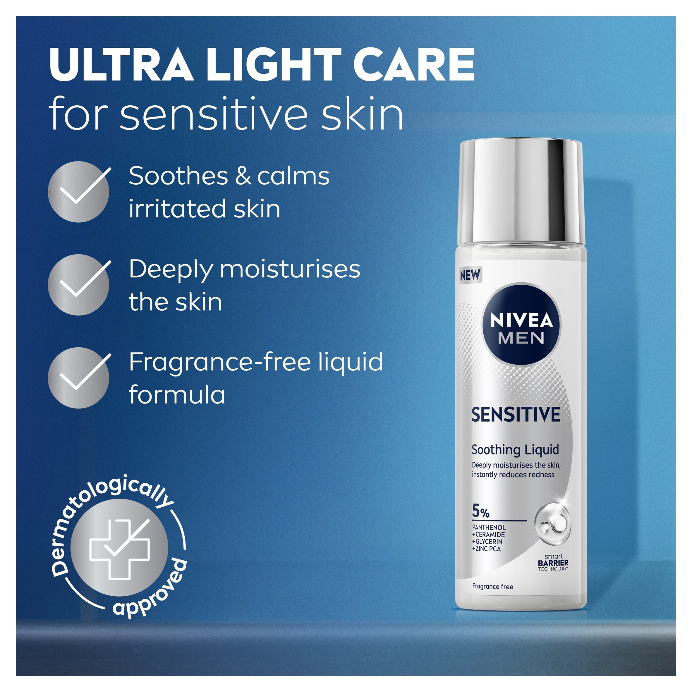 NIVEA MEN Sensitive Soothing Liquid Moisturiser 100ml thumbnail 2