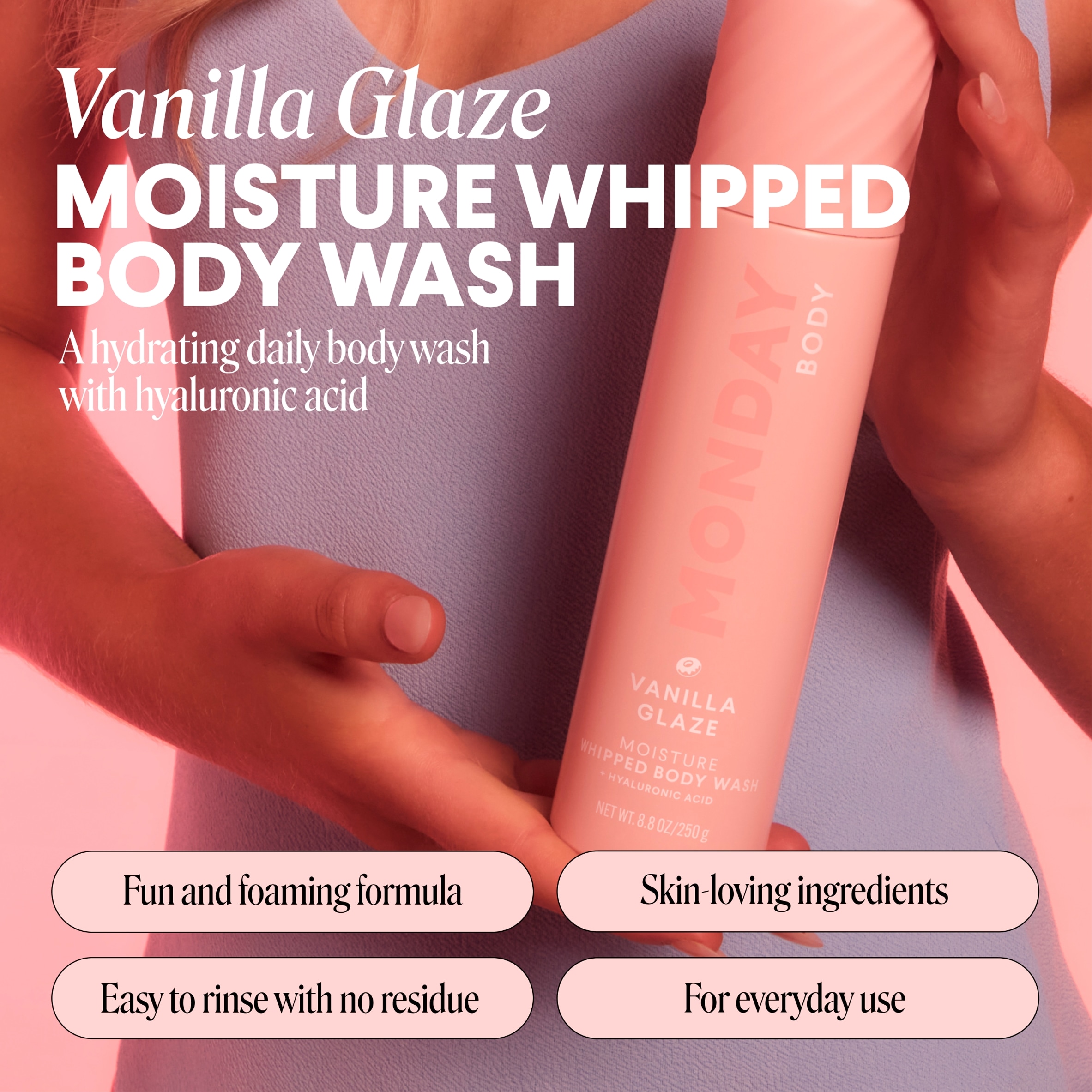 MONDAY HAIRCARE WHIPPED BODY WASH VANILLA GLAZE 265ML thumbnail 3