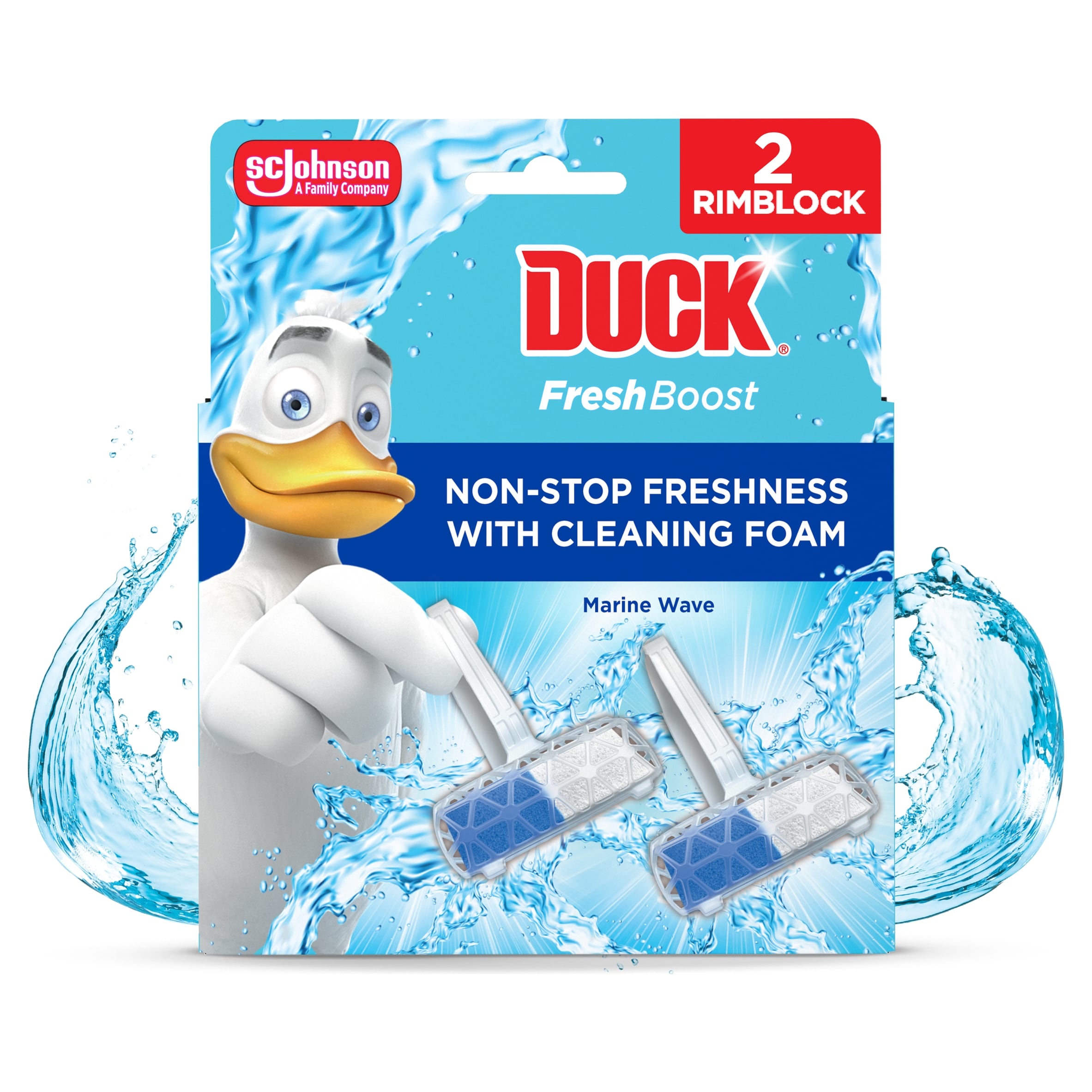 Duck Fresh Boost Toilet Rim Block Marine Wave 2x16g
