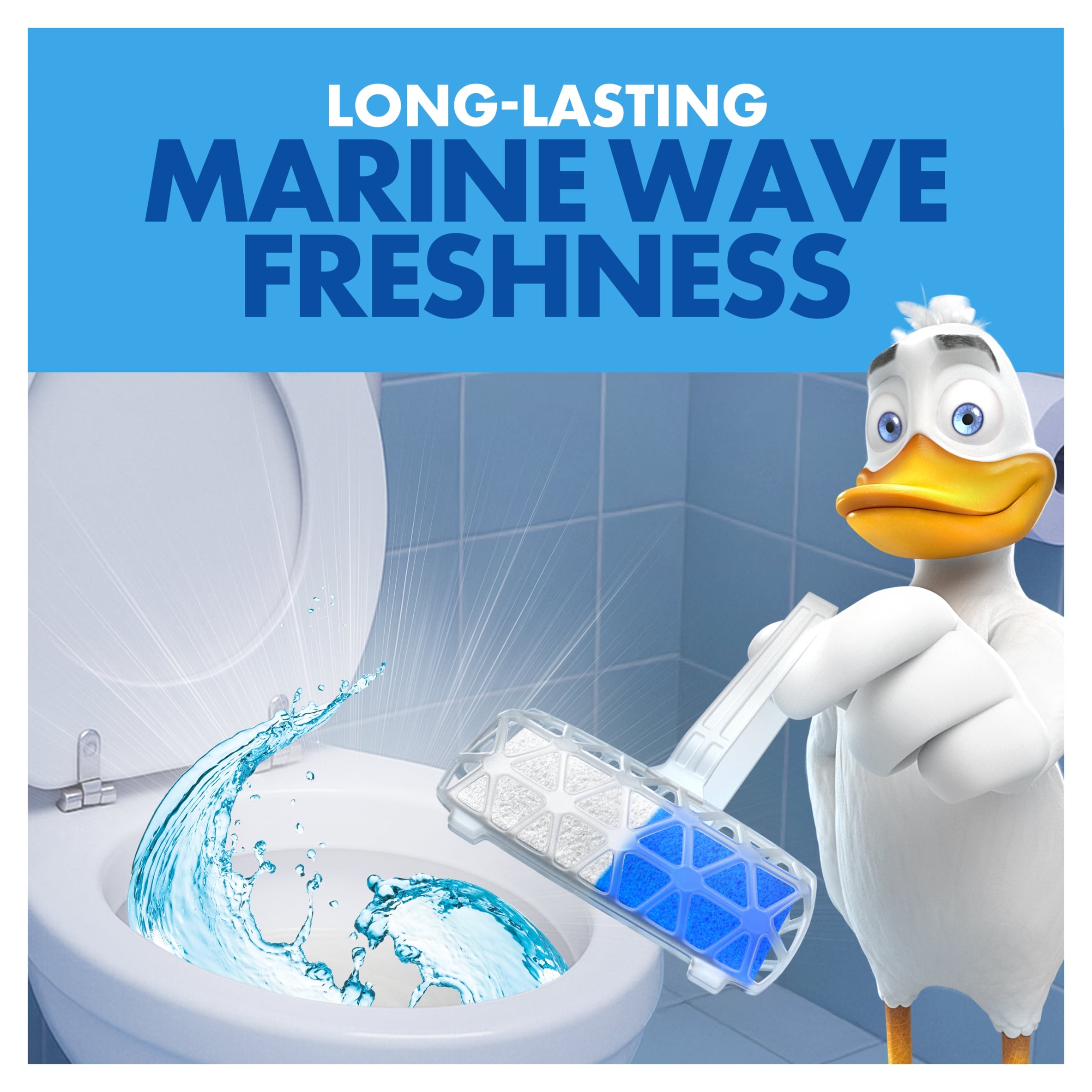 Duck Fresh Boost Toilet Rim Block Marine Wave 2x16g thumbnail 2