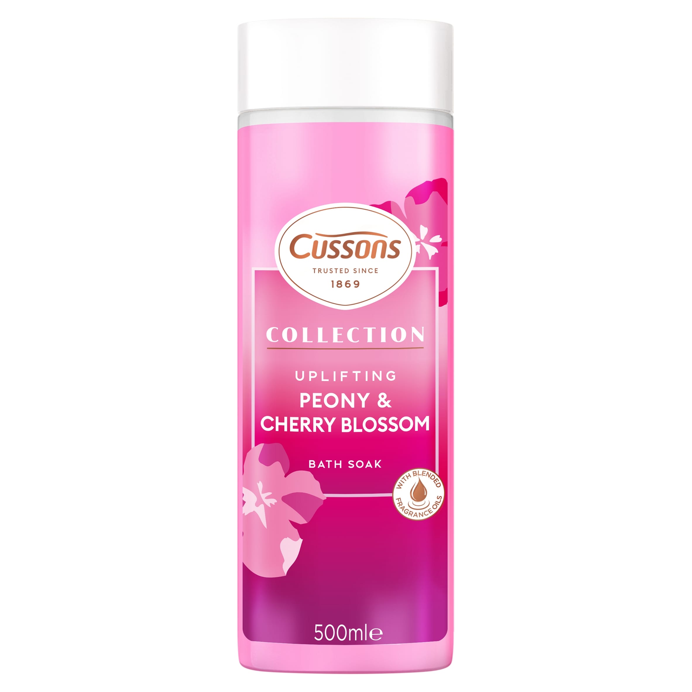 CUSSONS COLLECTION BATH SOAK UPLIFTING PEONY & CHERRY BLOSSOM 500ML