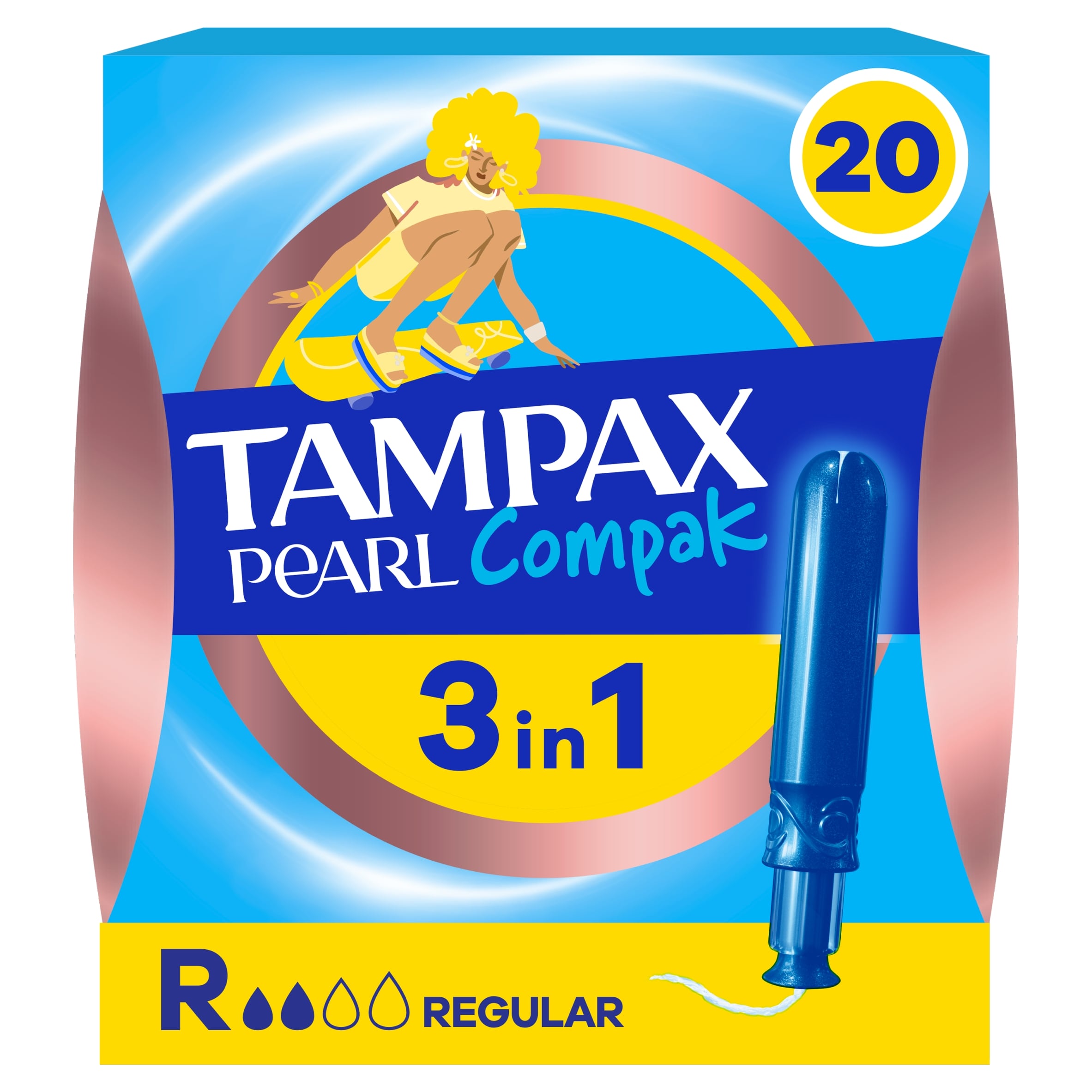 Tampax Compak Pearl Tampons Regular 20CT