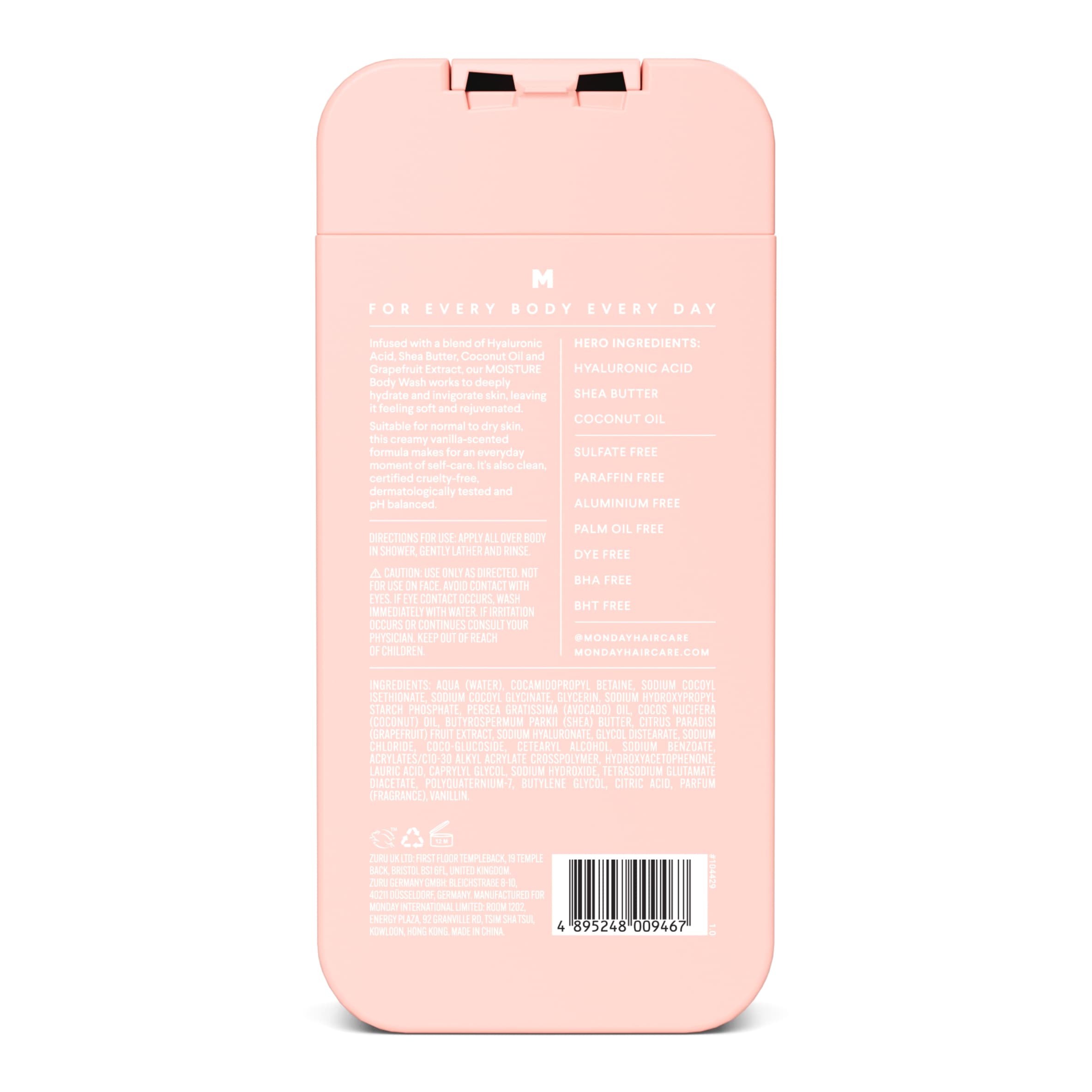 MONDAY HAIRCARE BODY WASH MOISTURE & VANILLA GLAZE 500 ML thumbnail 2