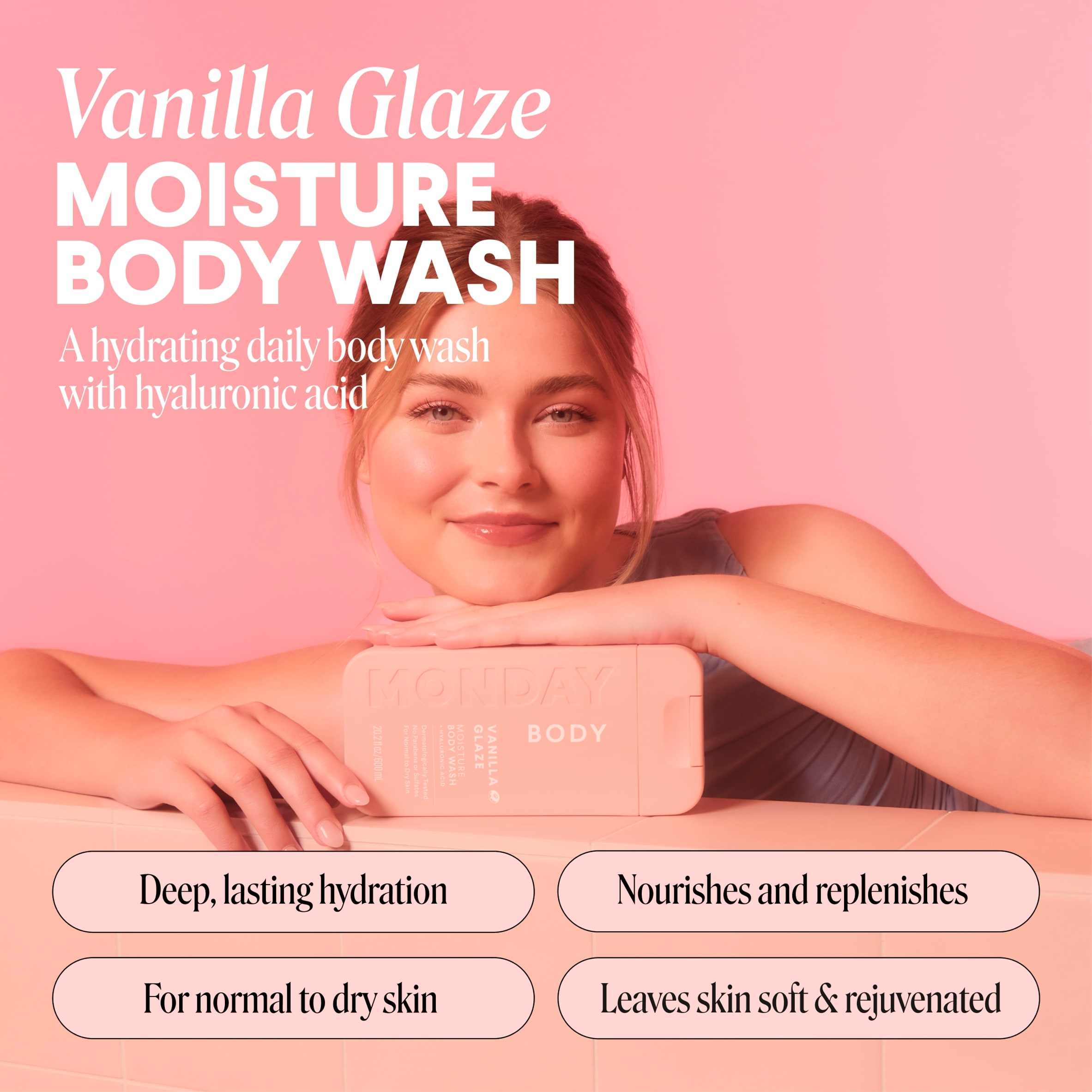 MONDAY HAIRCARE BODY WASH MOISTURE & VANILLA GLAZE 500 ML thumbnail 3