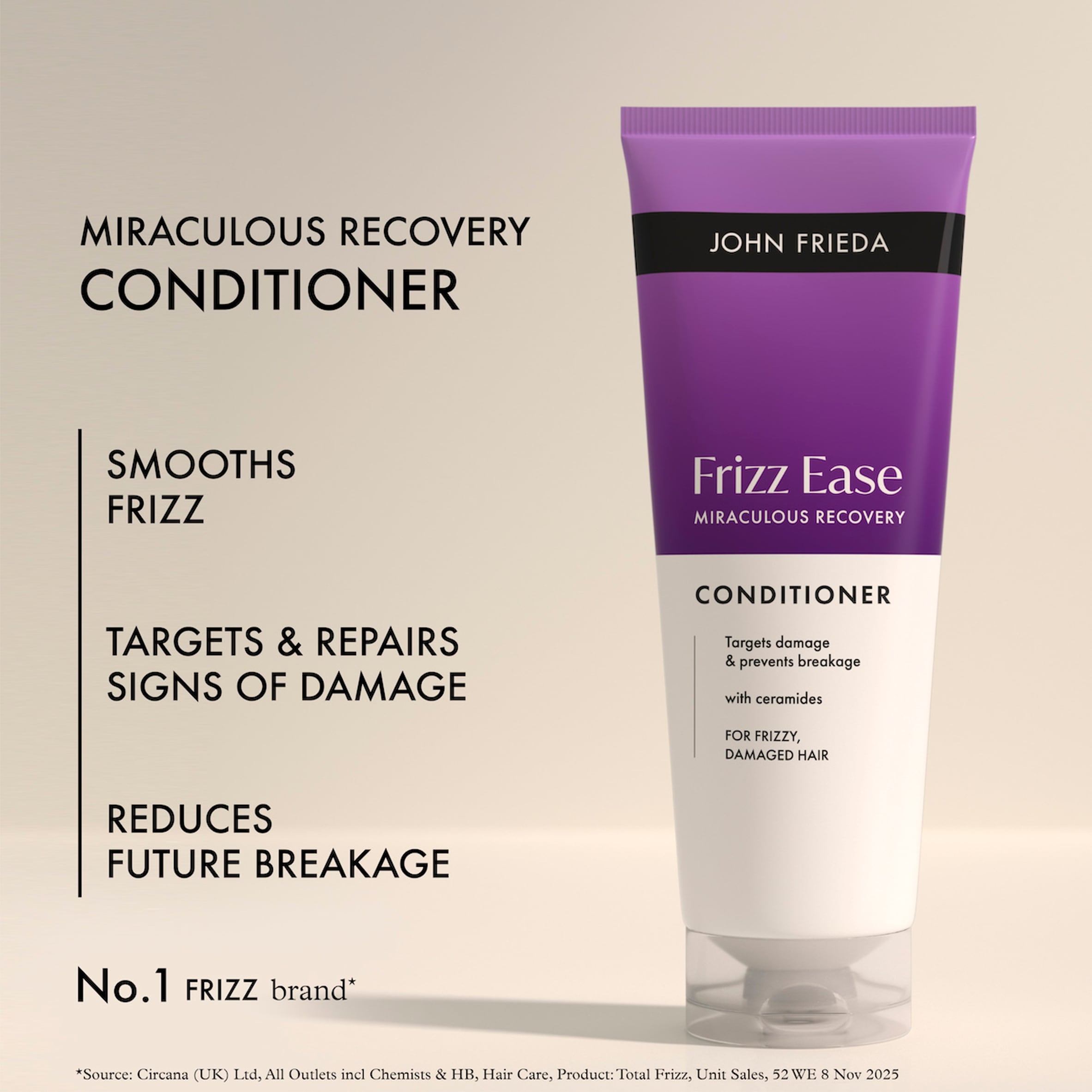 John Frieda Frizz Ease Miraculous Recovery Conditioner 250ml thumbnail 3