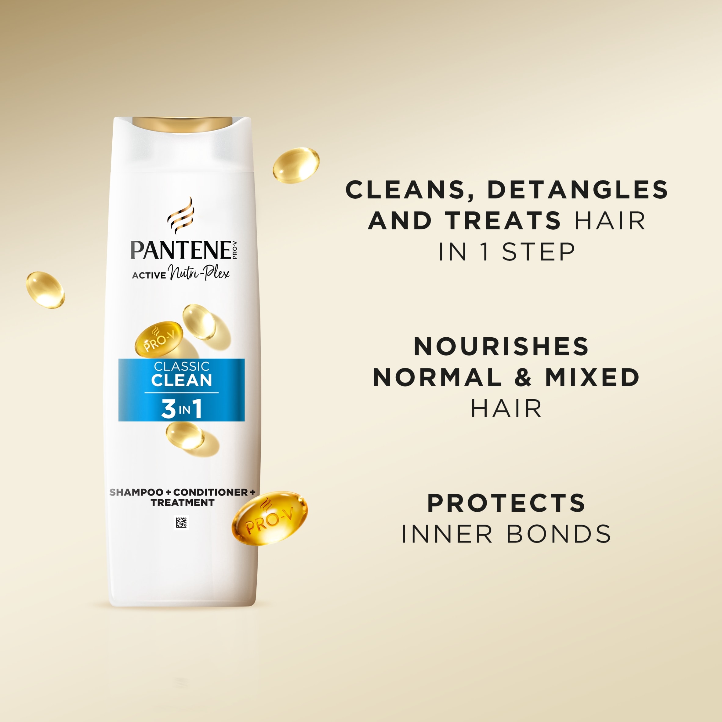 Pantene Active nutri plex Classic Clean 3in1 Shampoo & conditioner 625ML thumbnail 3