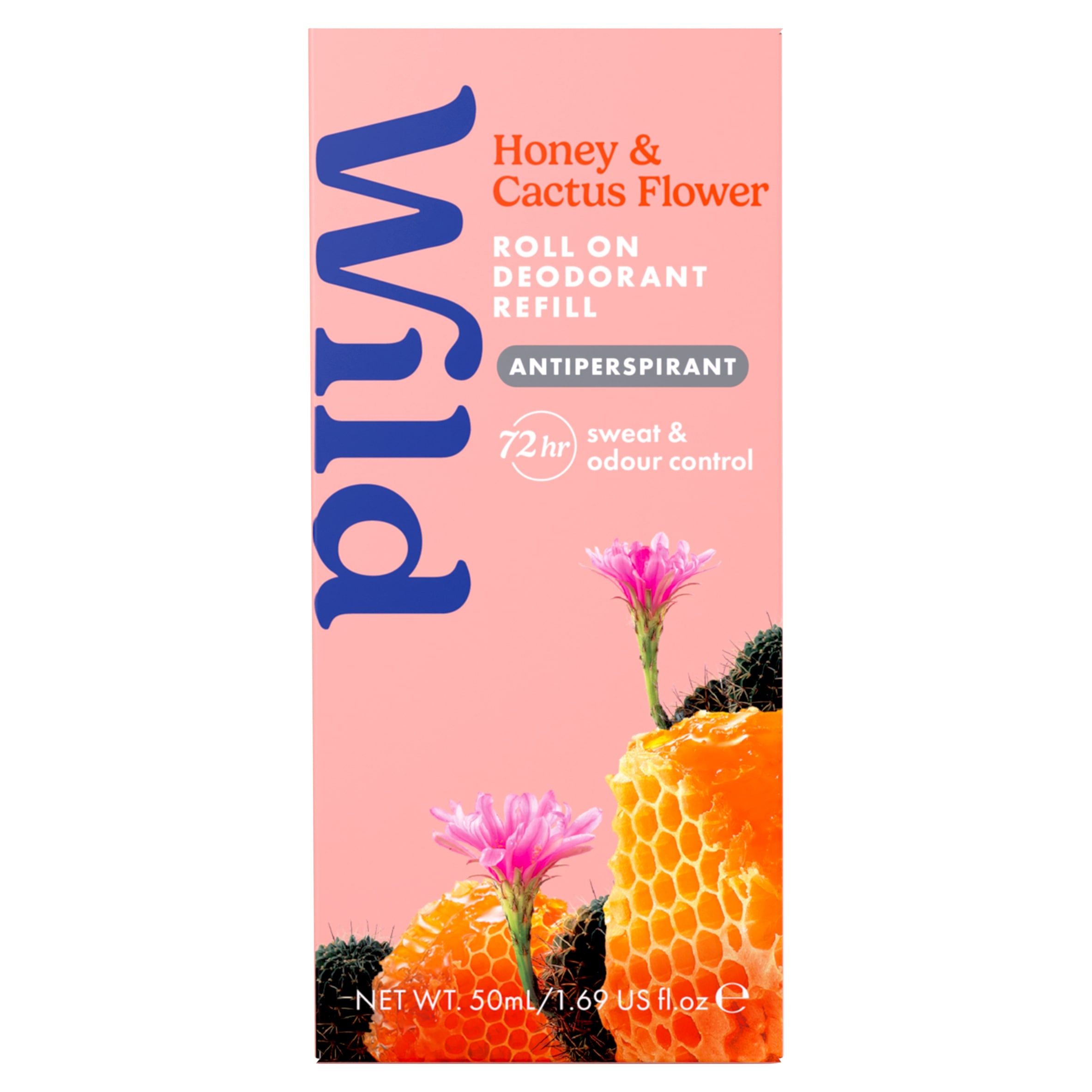 Wild Honey & Cactus Flower Roll On Deodorant Refill Antiperspirant 50ml