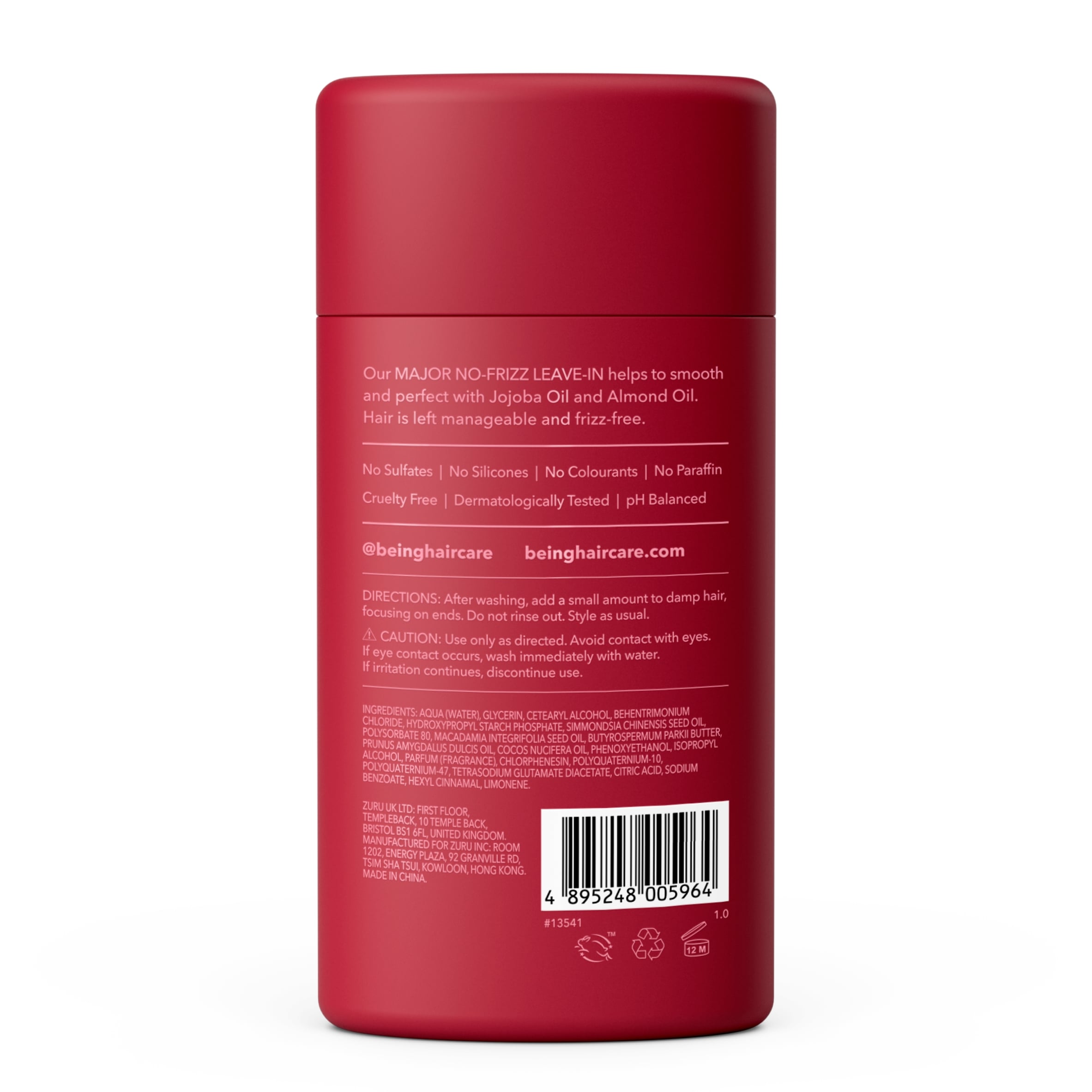 BEING MAJOR NO FRIZZ LEAVE IN CONDITIONER 227ml thumbnail 2