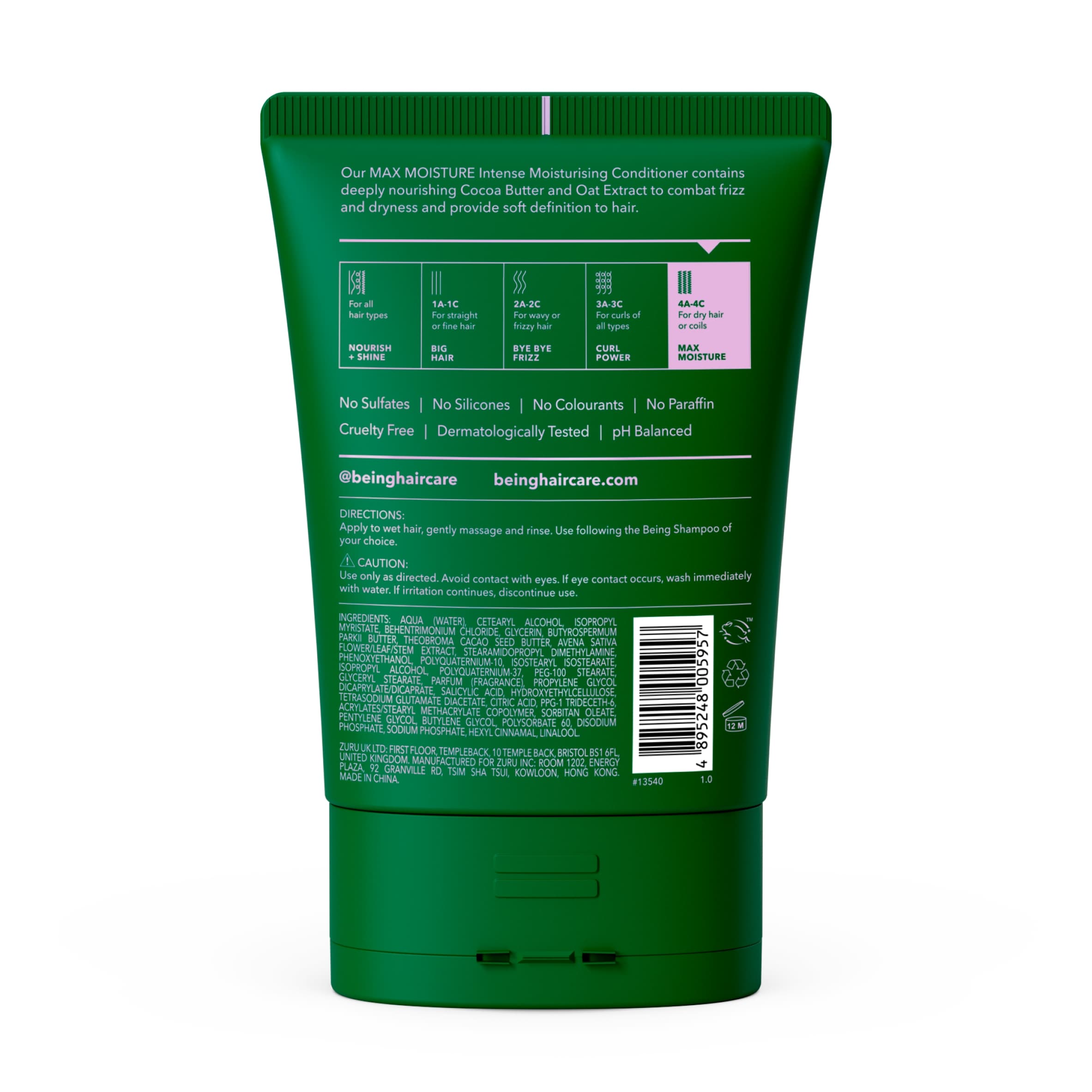 BEING CONDITIONER Max Moisture 354ML thumbnail 2