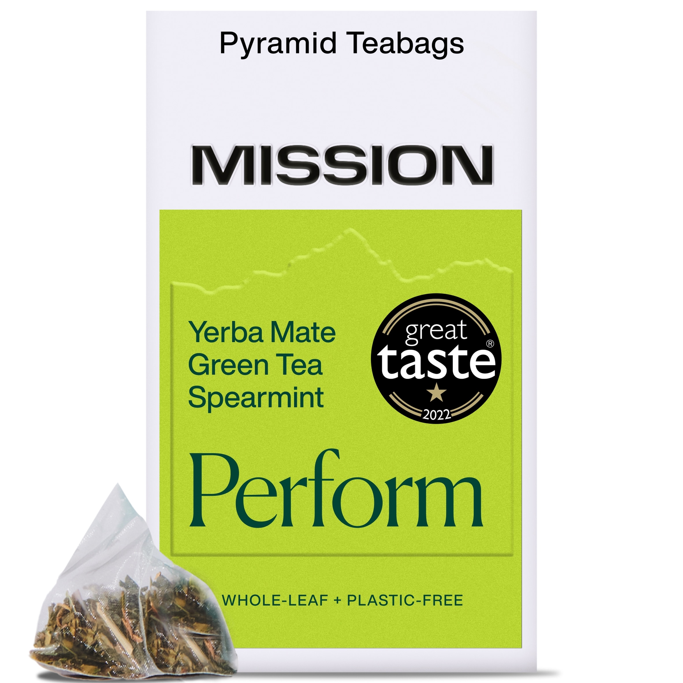 MISSION Perform Yerba Mate with Green Tea, Spearmint 15 Tea Bags 30g