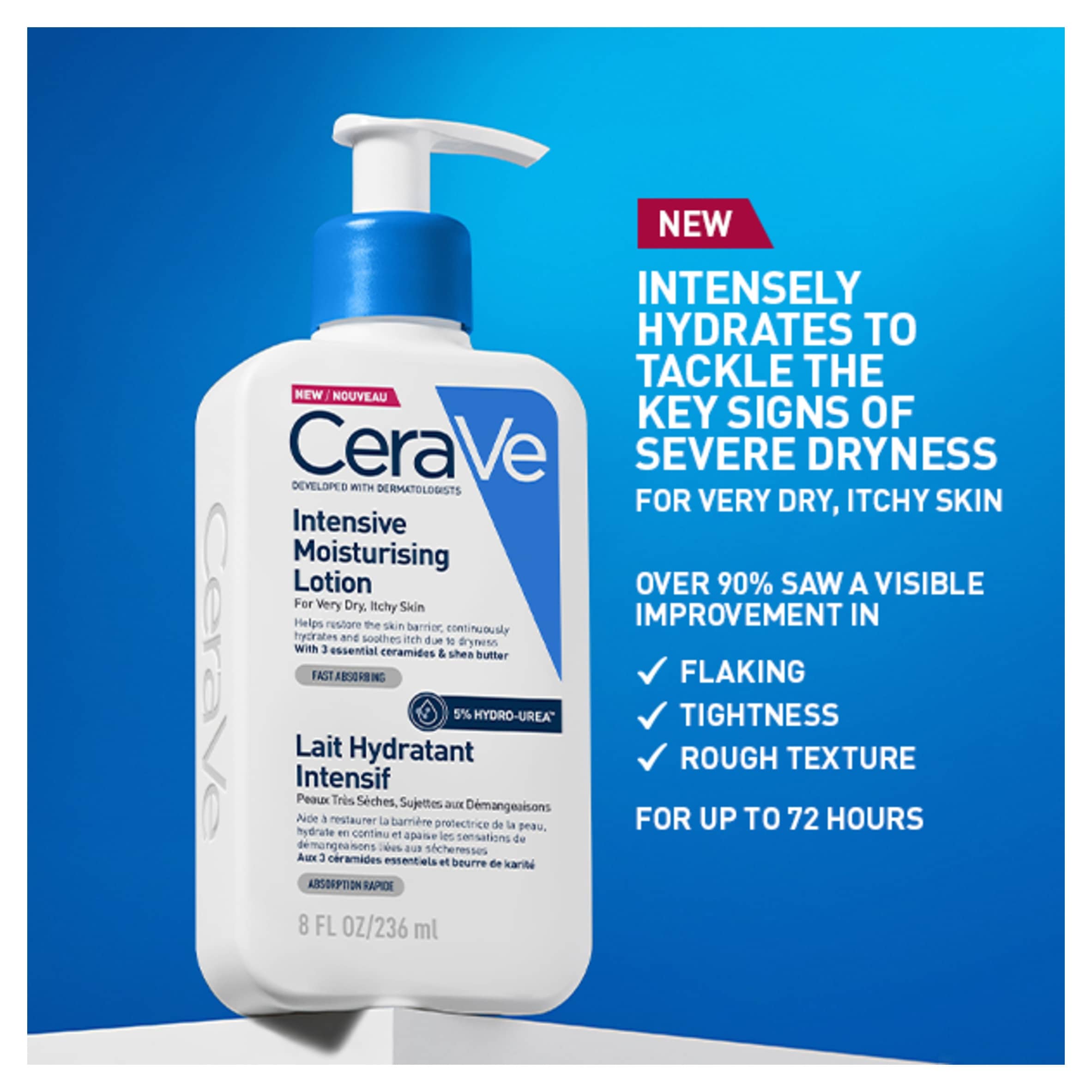 CeraVe Intensive Moisturising Lotion with 5% Hydro-Urea for Very Dry, Itchy Skin 236ml thumbnail 2