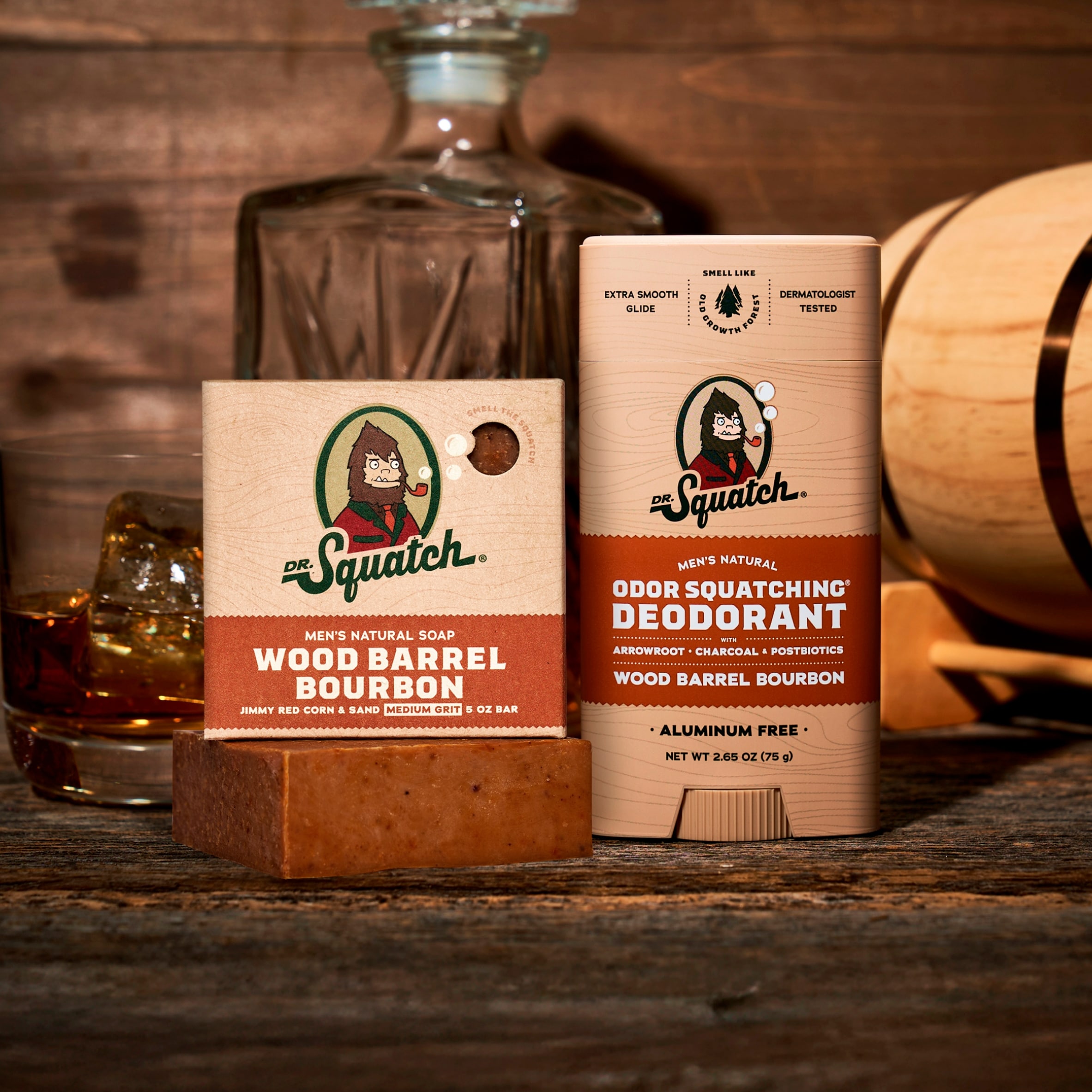 DR. Squatch Natural Soap Bar Wood Barrel Bourbon 141.7g thumbnail 5
