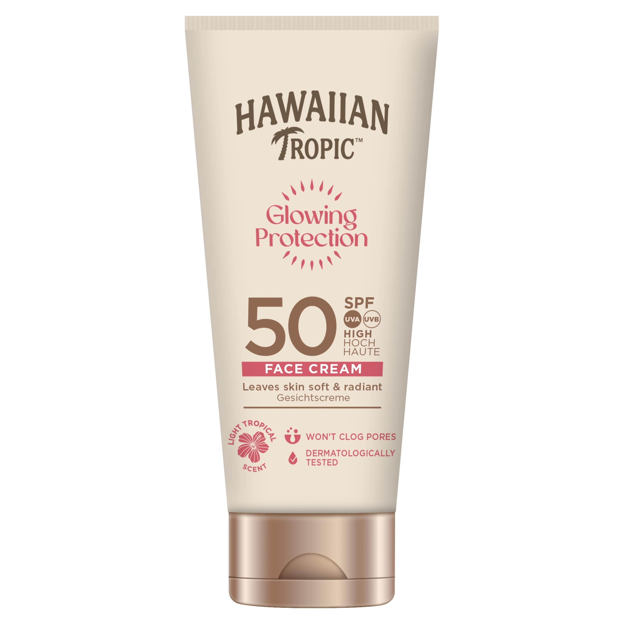 Hawaiian Tropic Glowing Protection Face Sunscreen Lotion SPF 50 50ml
