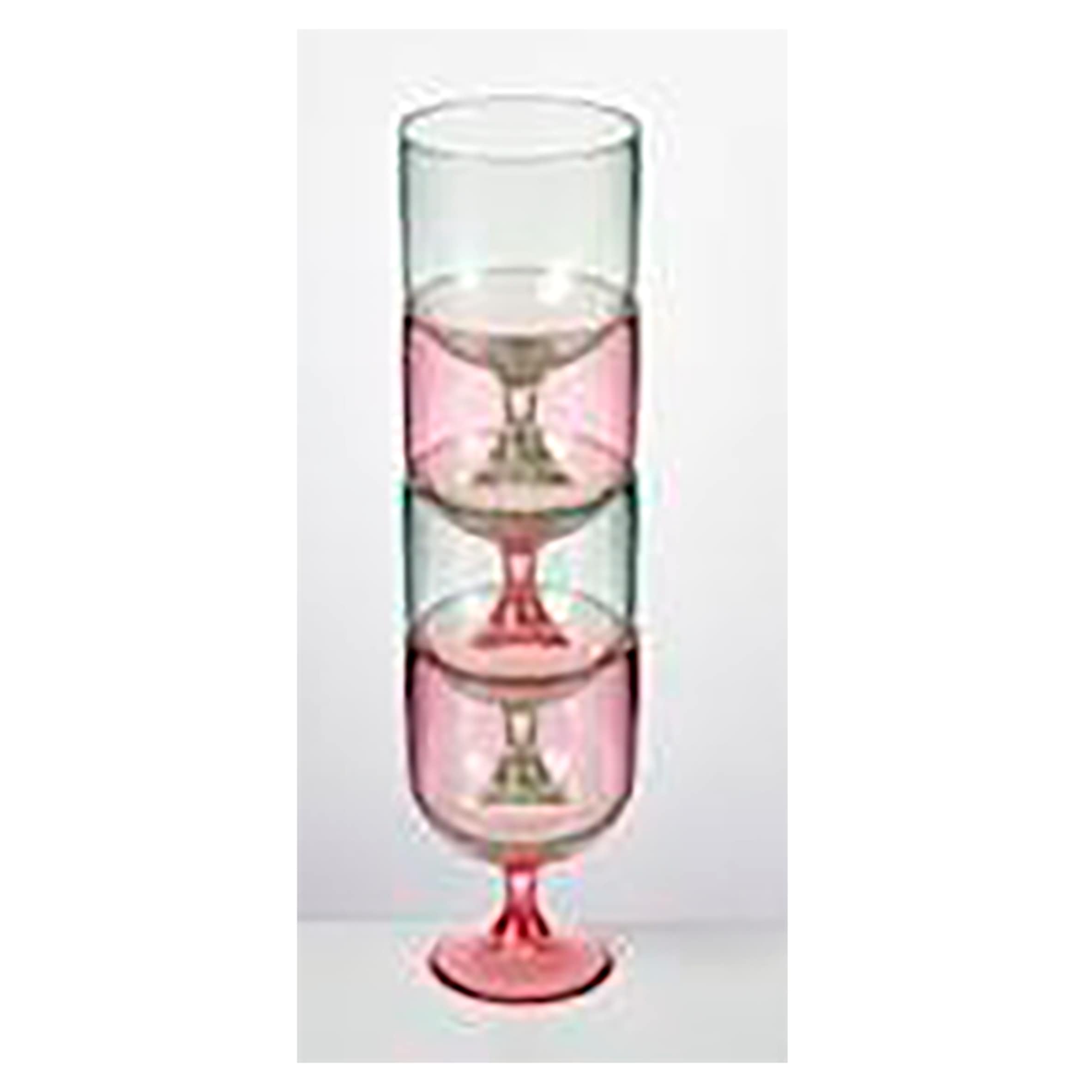 F&F Home Plastic Stacking Wine glass set of 4