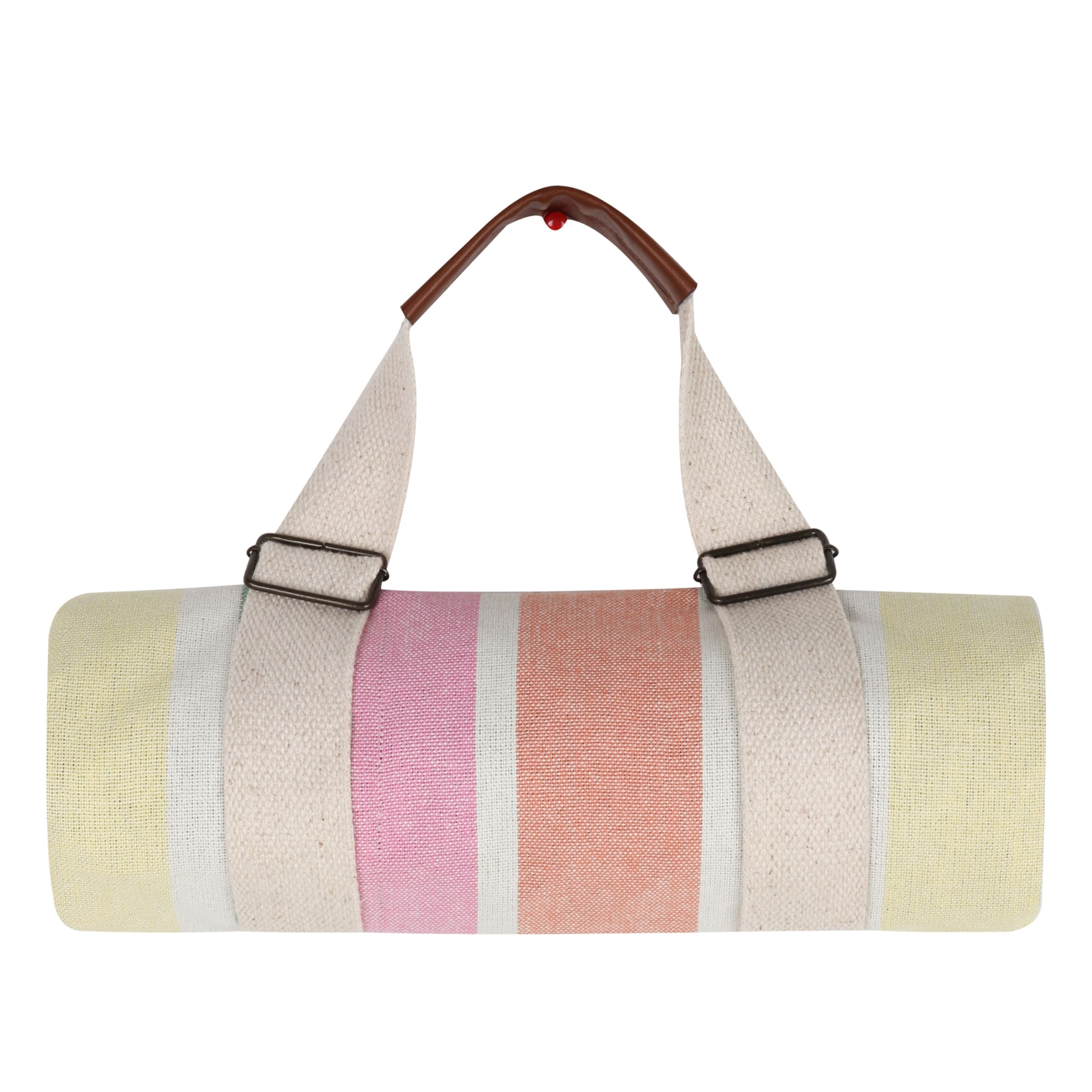 F&F Home bright stripe woven picnic rug