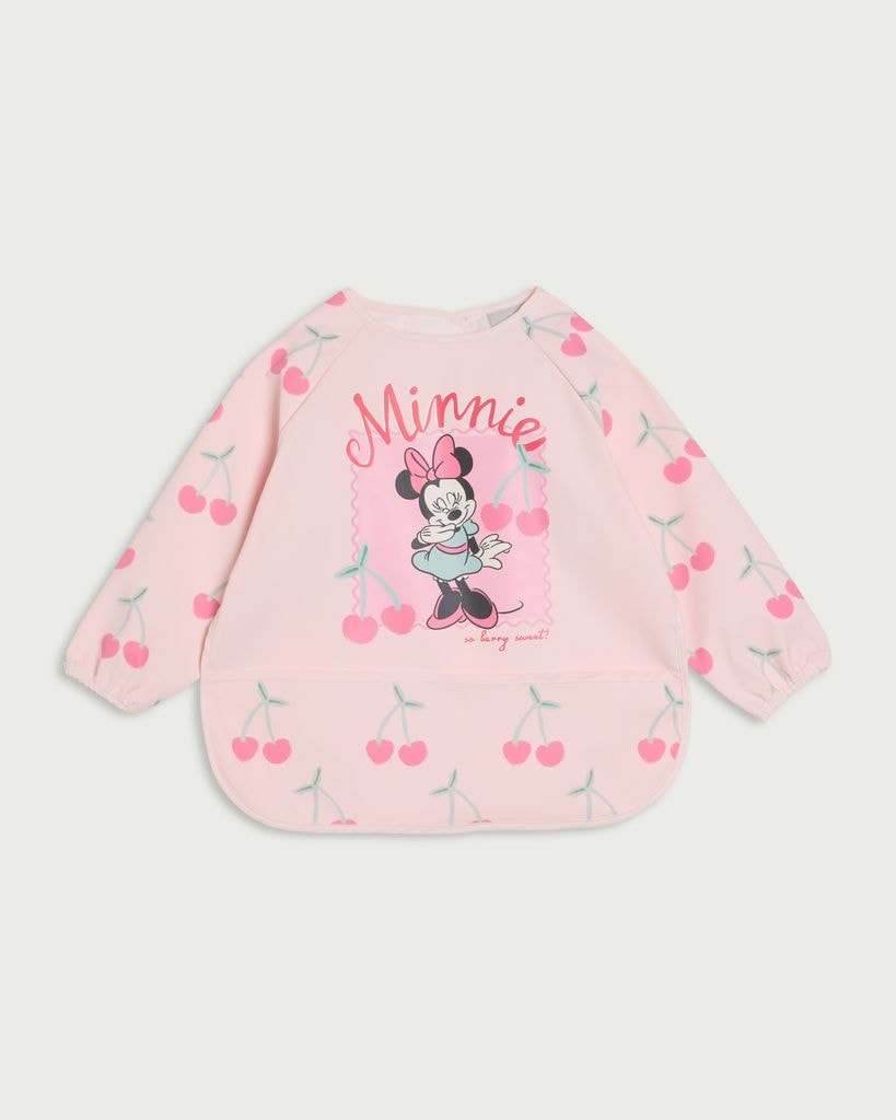 Disney Minnie Mouse Long Sleeved Bib in Pink