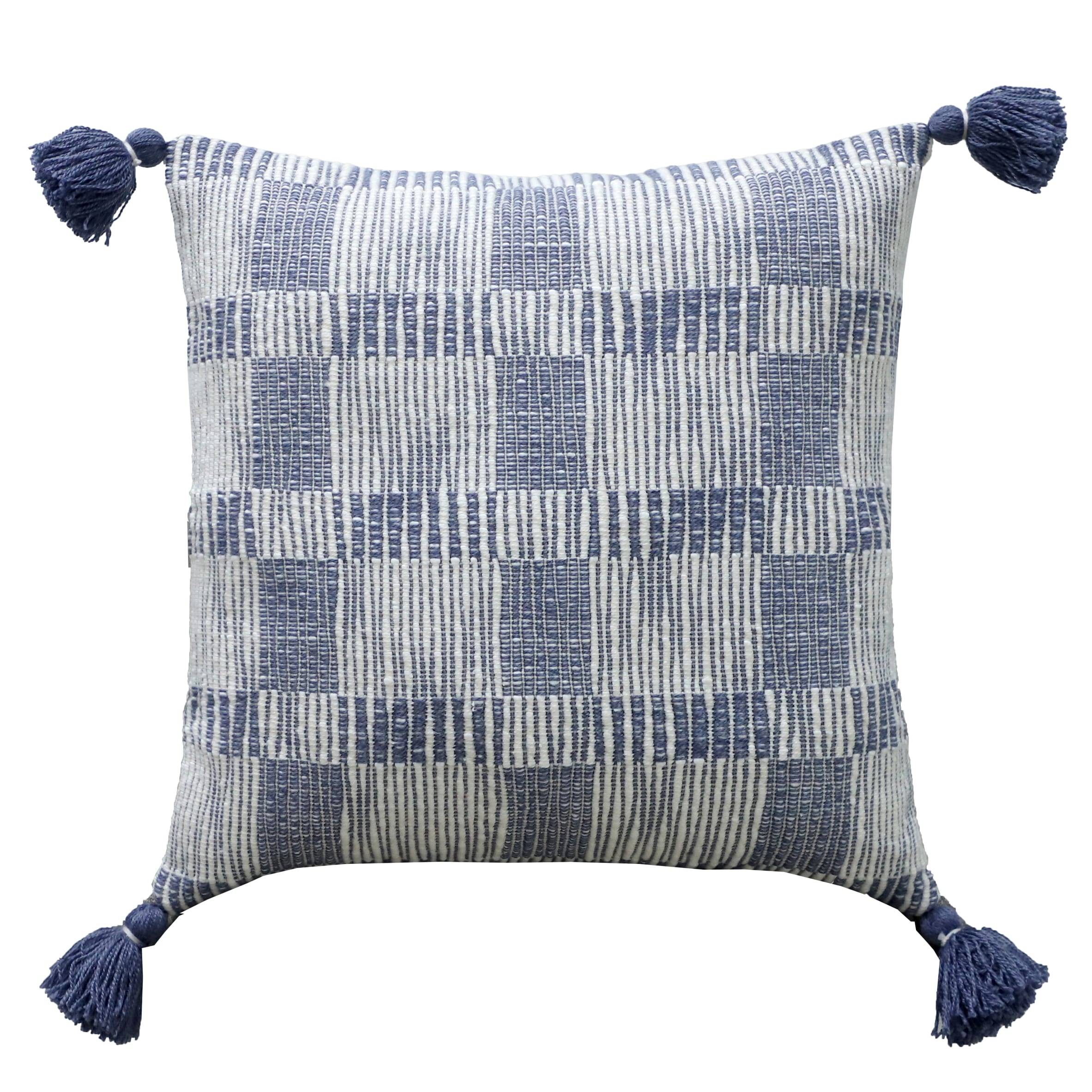 F&F Home Blue Textured Square Cushion 45x45cm